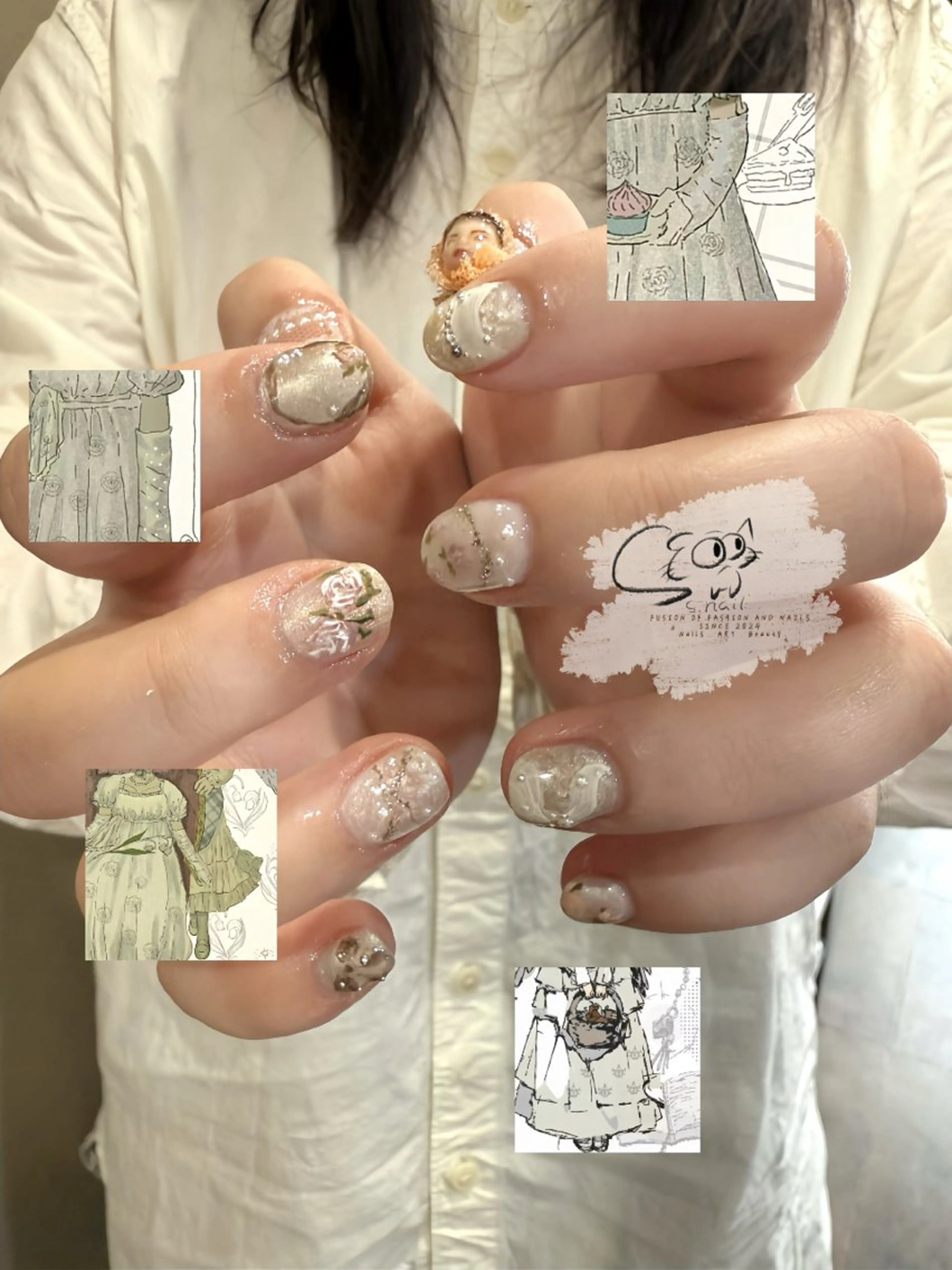 ネイル アートネイル フレンチネイル ジェルネイル キラキラネイル ラメ(グリッター) ハンドネイル S.nail所属・S.nail _のネイルデザイン