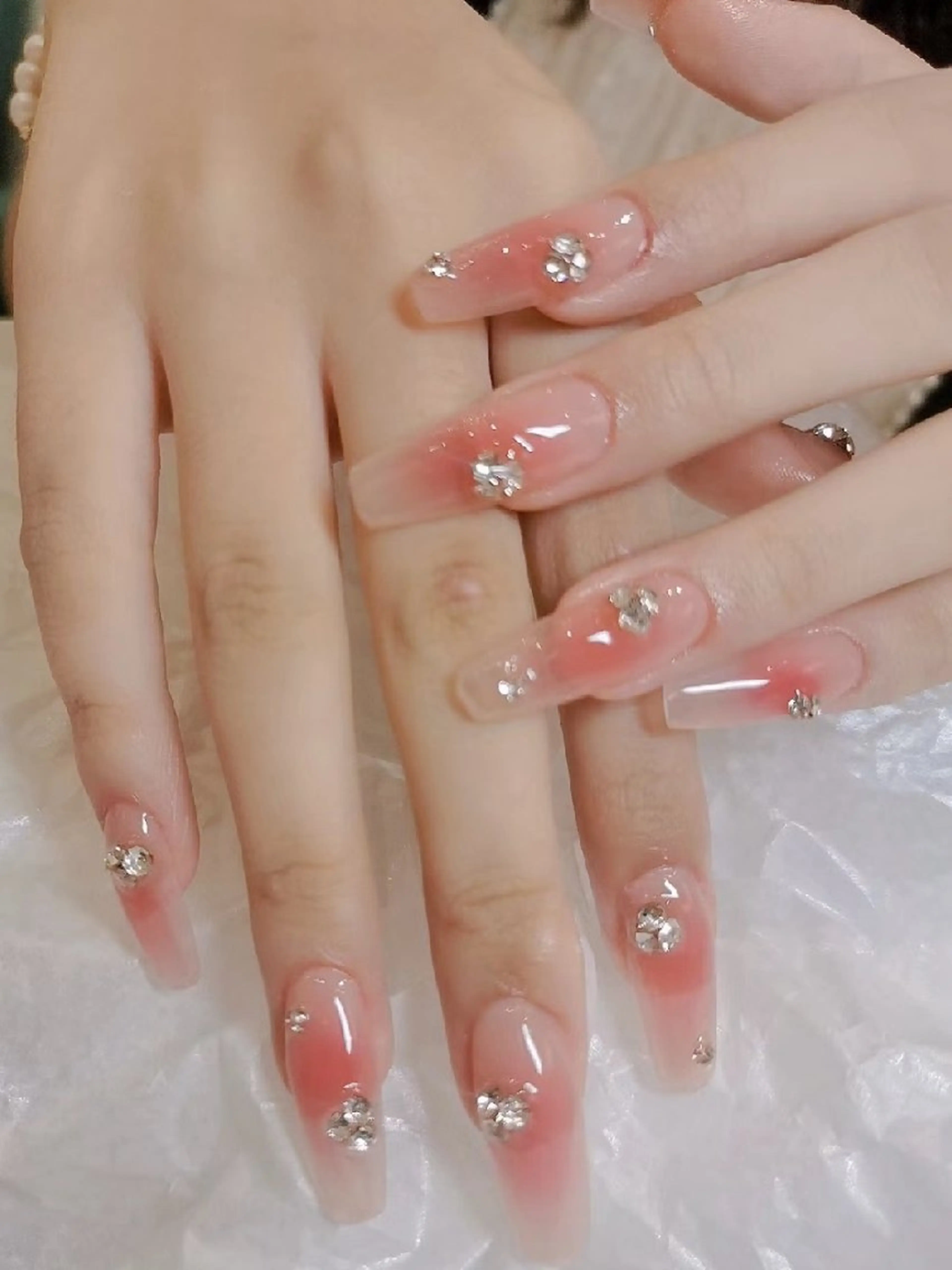 ネイル ネイリストゆか💅 長さだし、深爪矯正のネイルデザイン