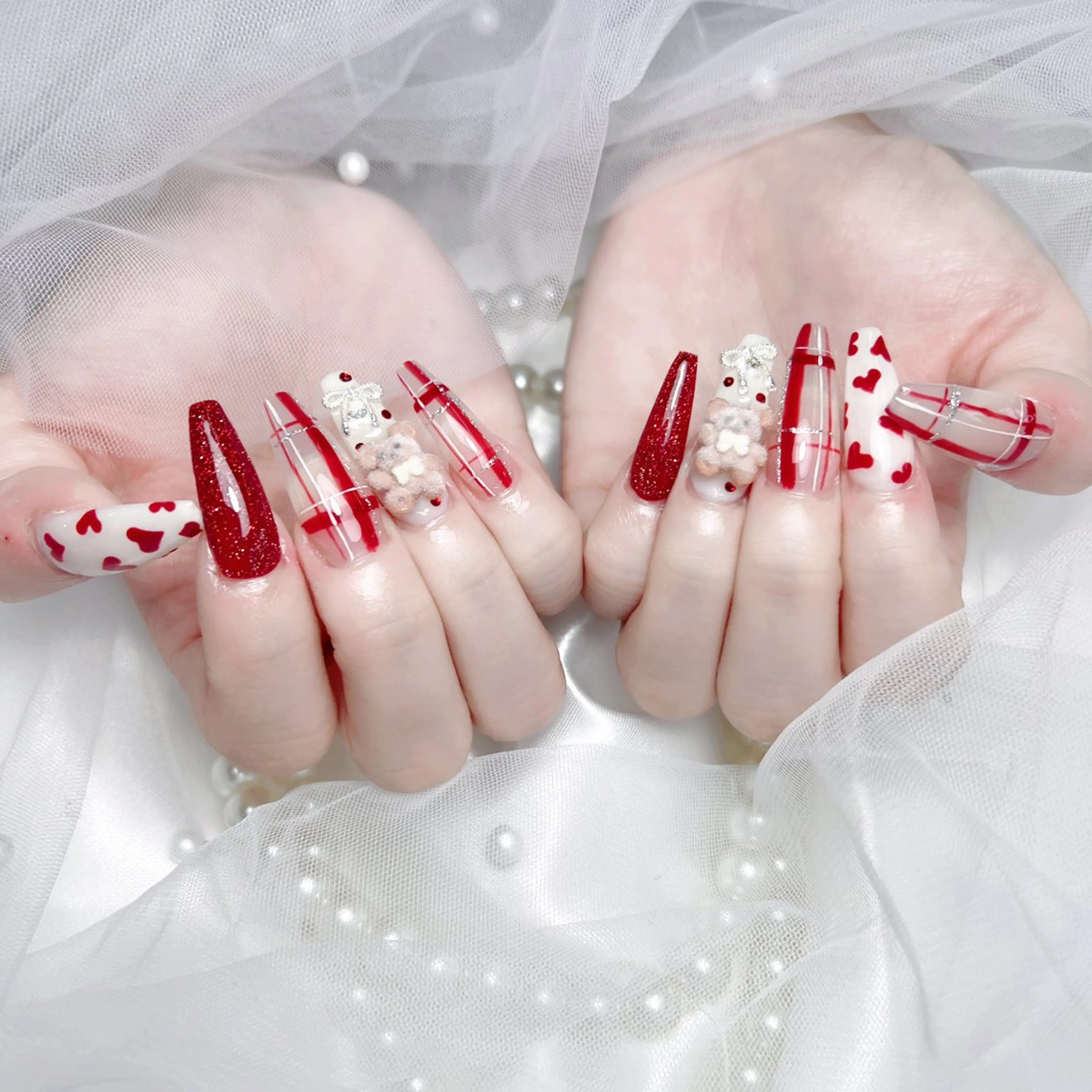 ネイル アートネイル ジェルネイル キラキラネイル 持ち込み シンプルネイル ぱん ちゃんのネイルデザイン