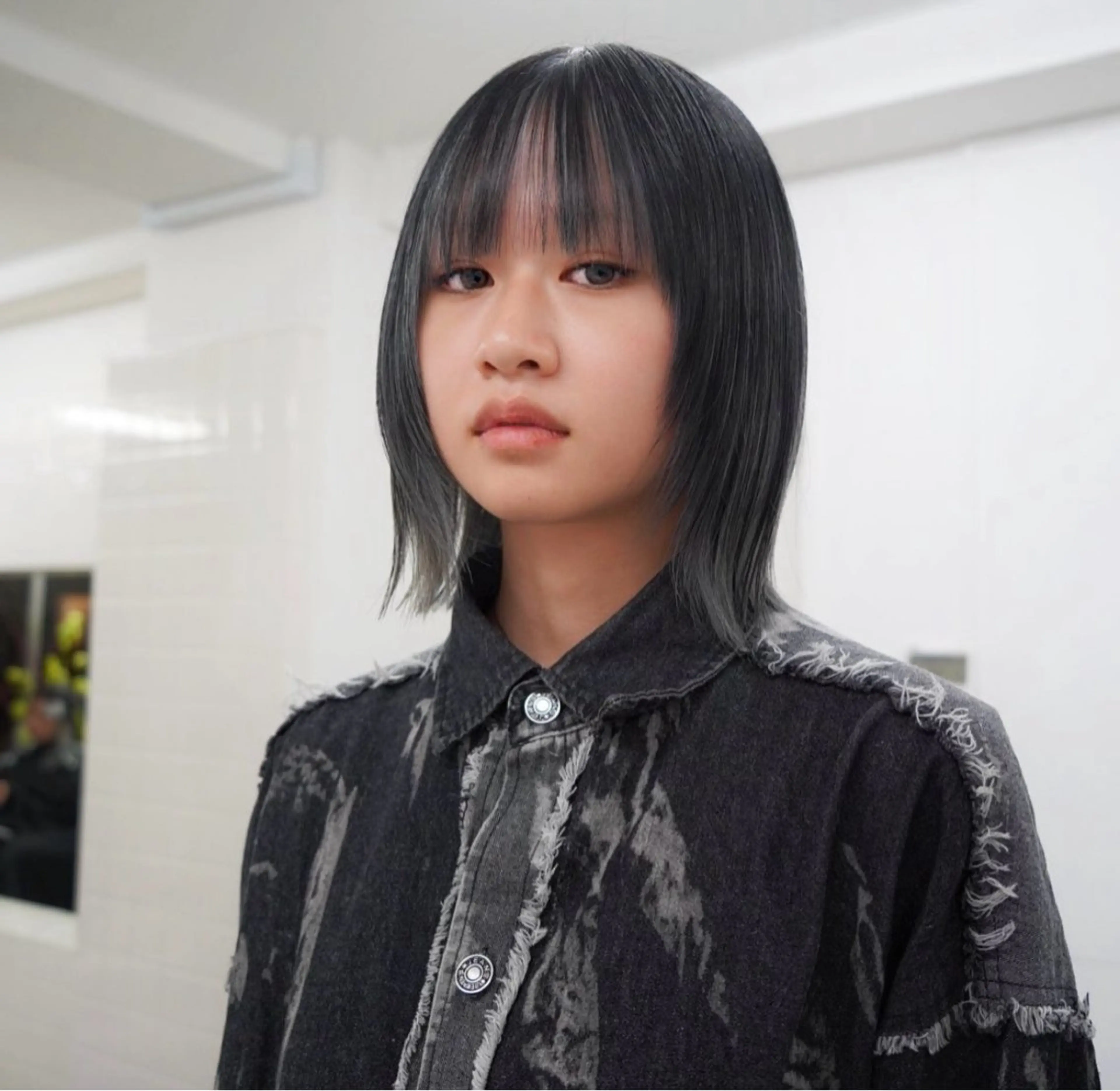 セミロング カラー パーマ カット 繭所属・こはる／ハードパーマ /癖毛風パーマ🧃のヘアスタイル