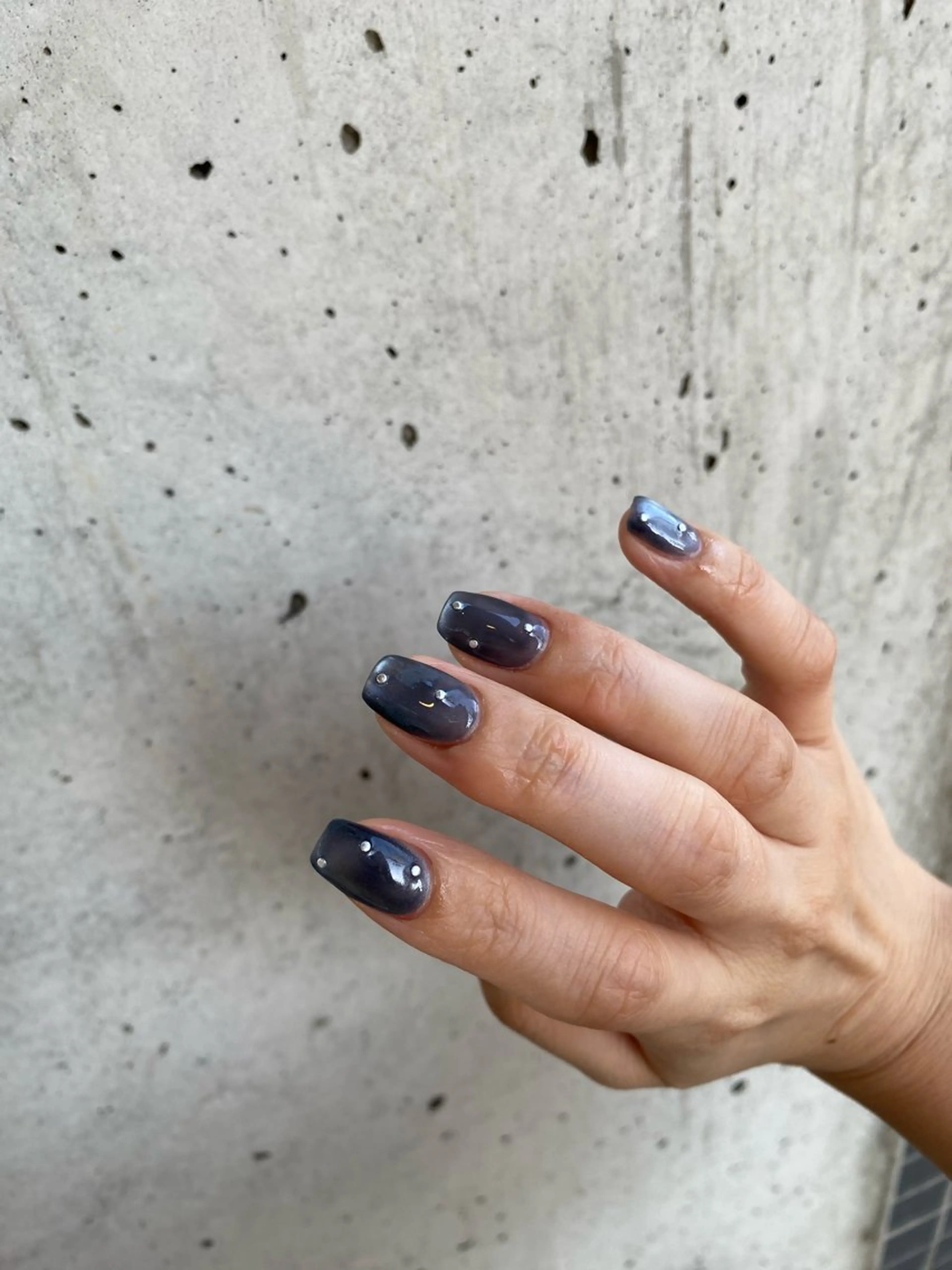 ネイル ジェルネイル マグネットネイル ニュアンスネイル ワンカラーネイル パラジェル 草加ニュアンスネイル 🌚hersのネイルデザイン