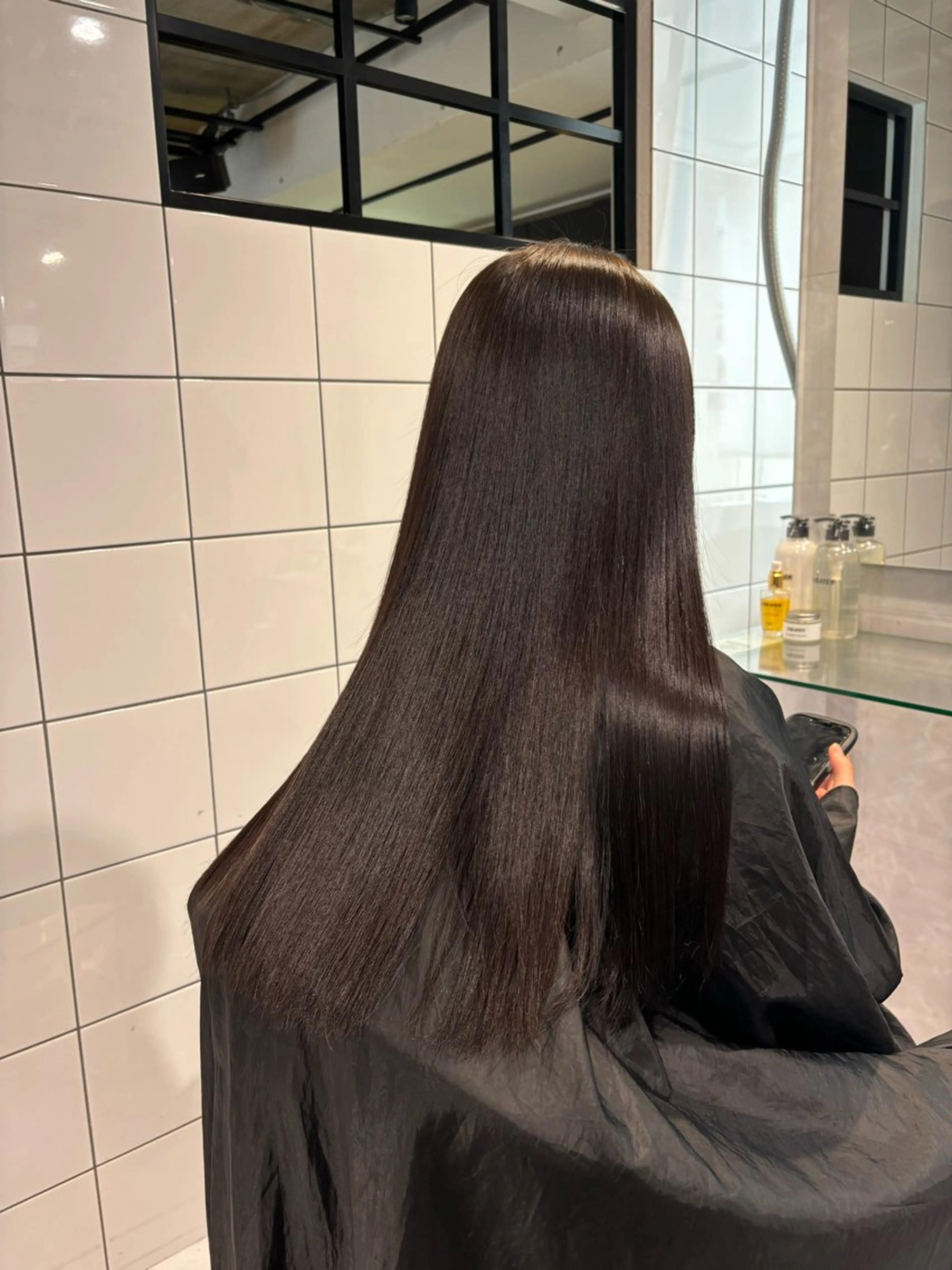 ロング カラー ヘアカラー トリートメント ヘッドスパ ヘアセット 表参道♡暗髪^ྀི 艶カラー♡アユミのヘアスタイル