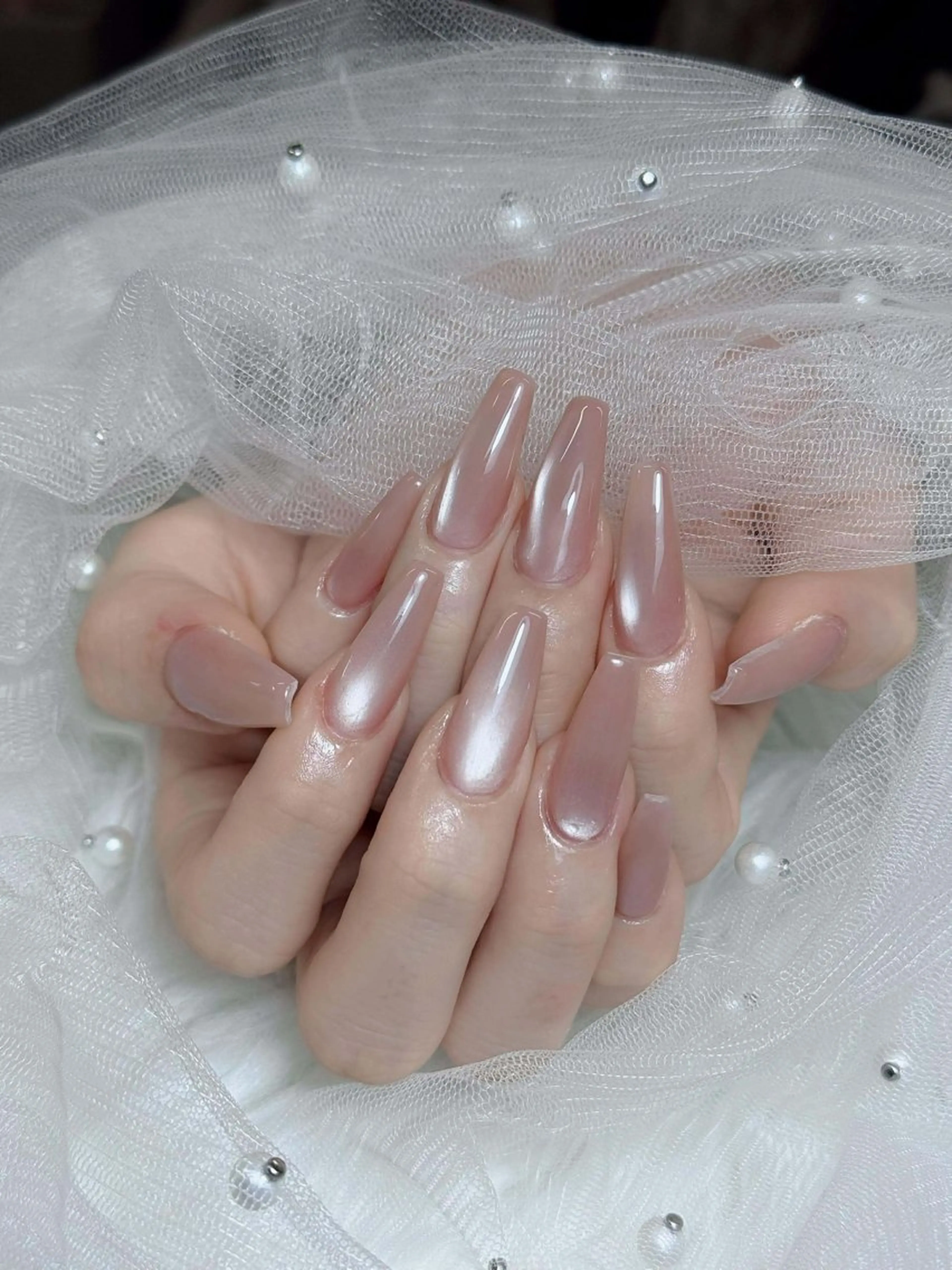 ネイル オーロラネイル チークネイル フットネイル フレンチネイル 韓国ネイル ハンドネイル Lumi Nailのネイルデザイン