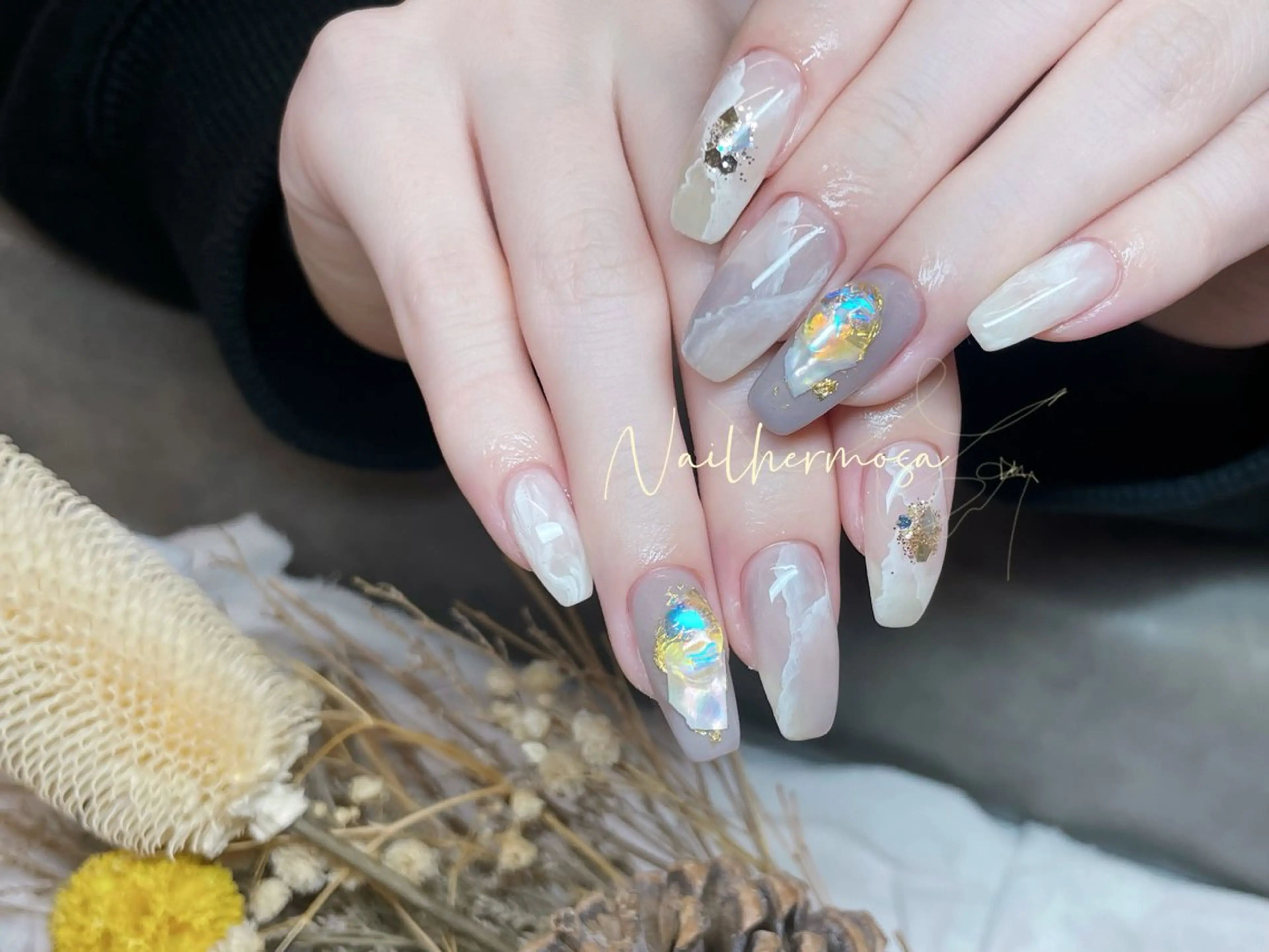 ネイル 長さ出し フラッシュネイル フットネイル ジェルネイル マグネットネイル ハンドネイル ネイル エルモサのネイルデザイン