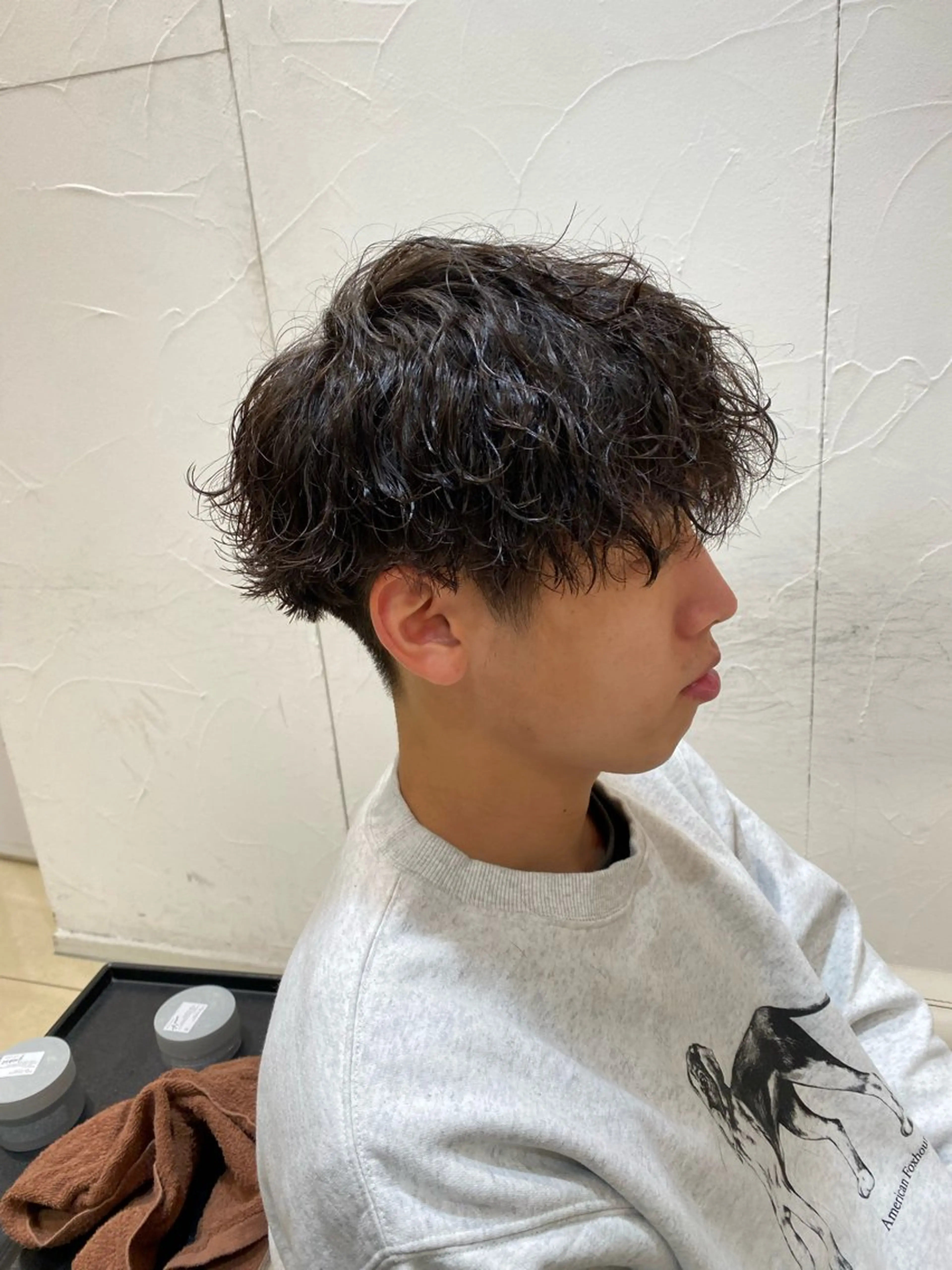 ショート パーマ メンズ カット パーマ メンズ特化型美容師 栗山勇人のヘアスタイル