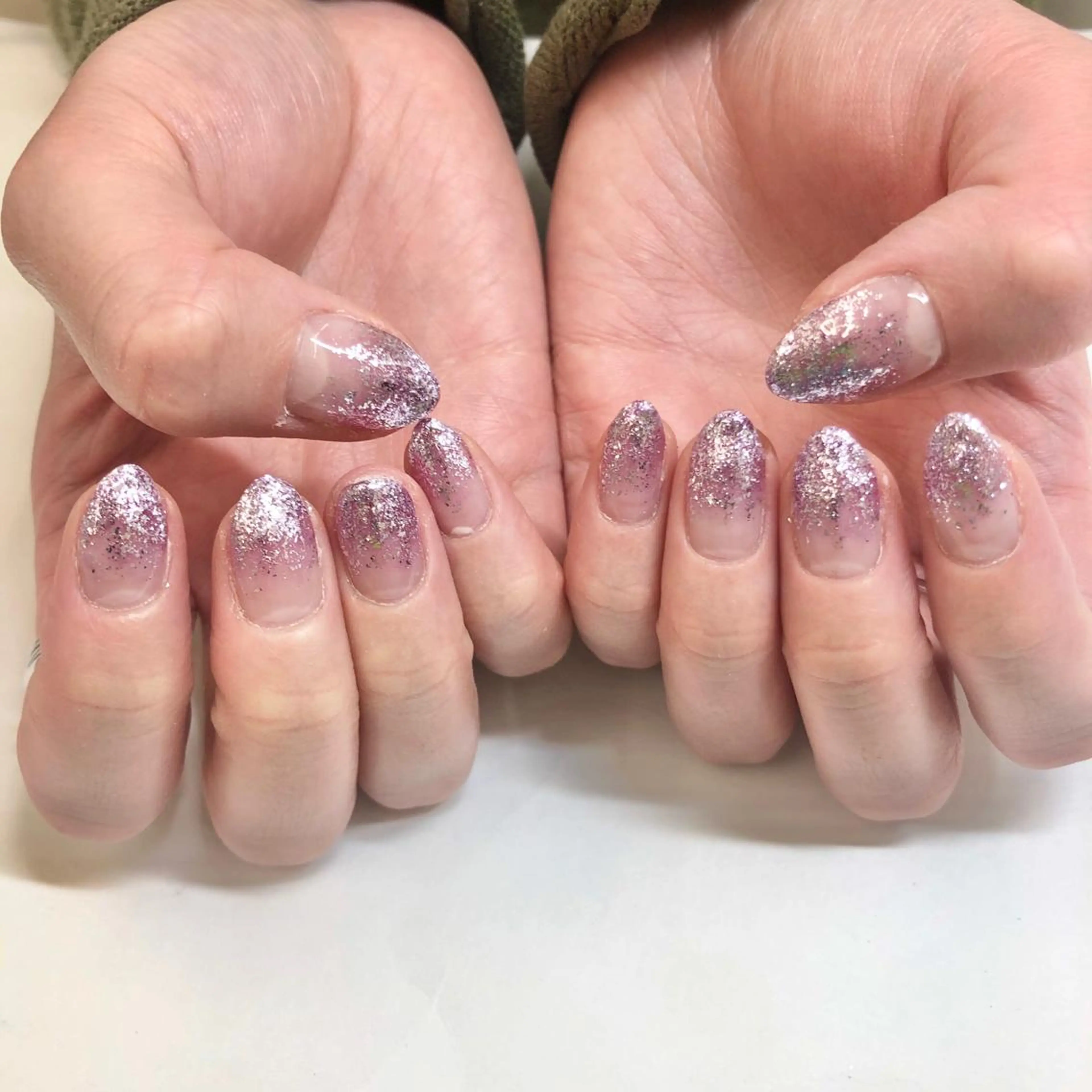 ネイル グラデーション ラメ(グリッター) ラメグラデーション 🎀AYAKO 🎀中韓ネイルのネイルデザイン