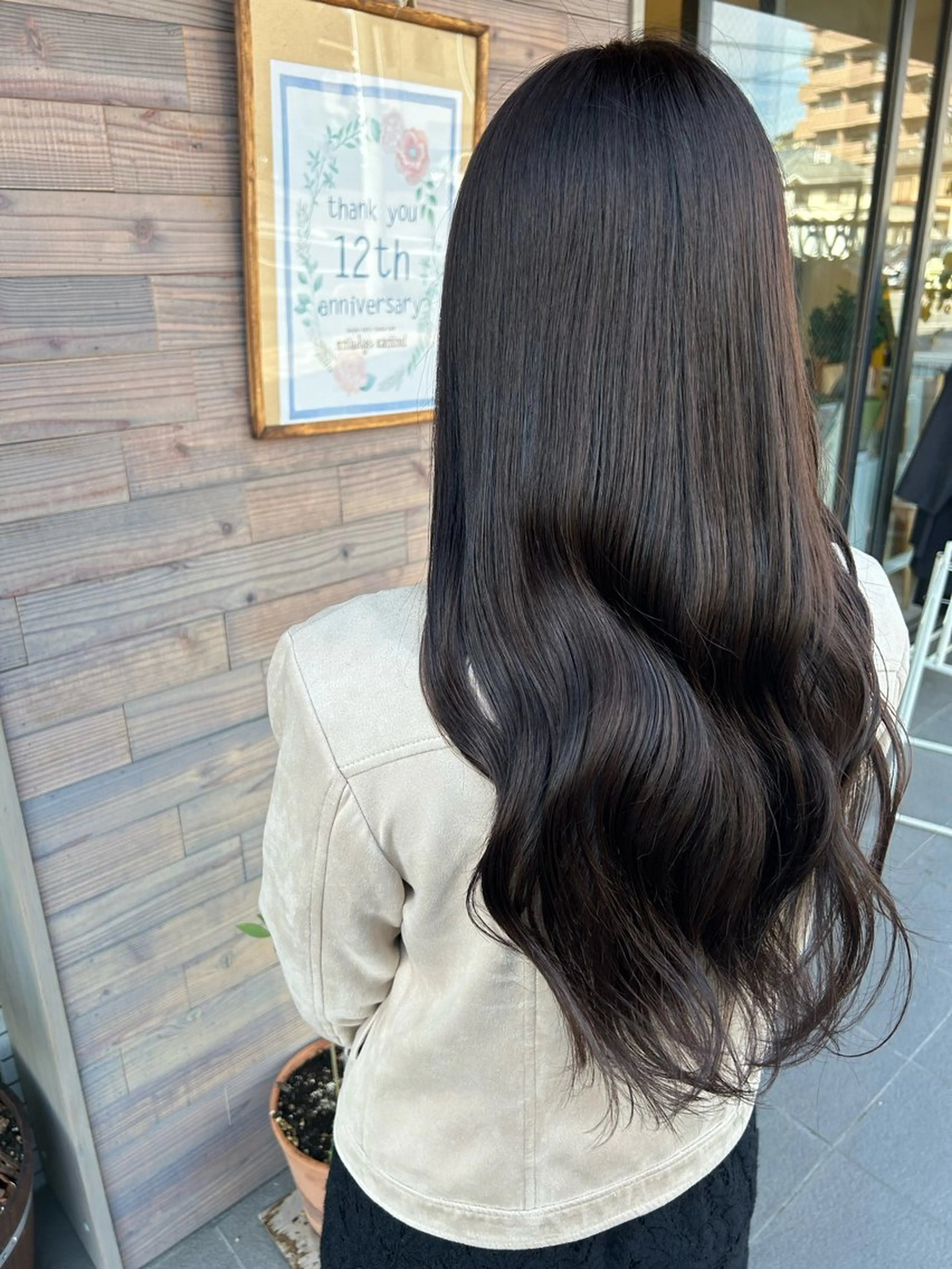 ロング カット ヘアカラー トリートメント 高津 千慧のヘアスタイル