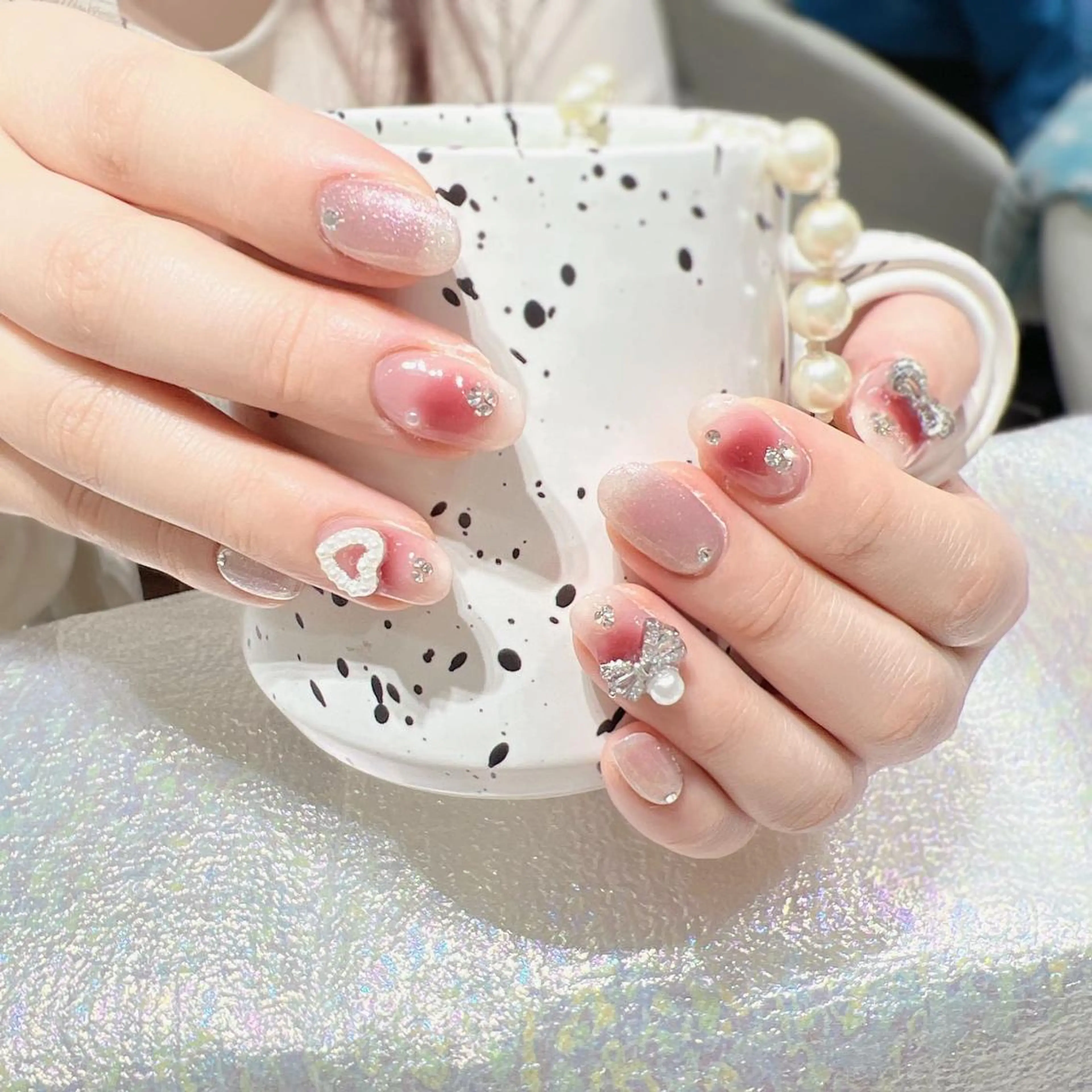 ネイル 長さ出し ネイルチップ Queen's ゆなのネイルデザイン