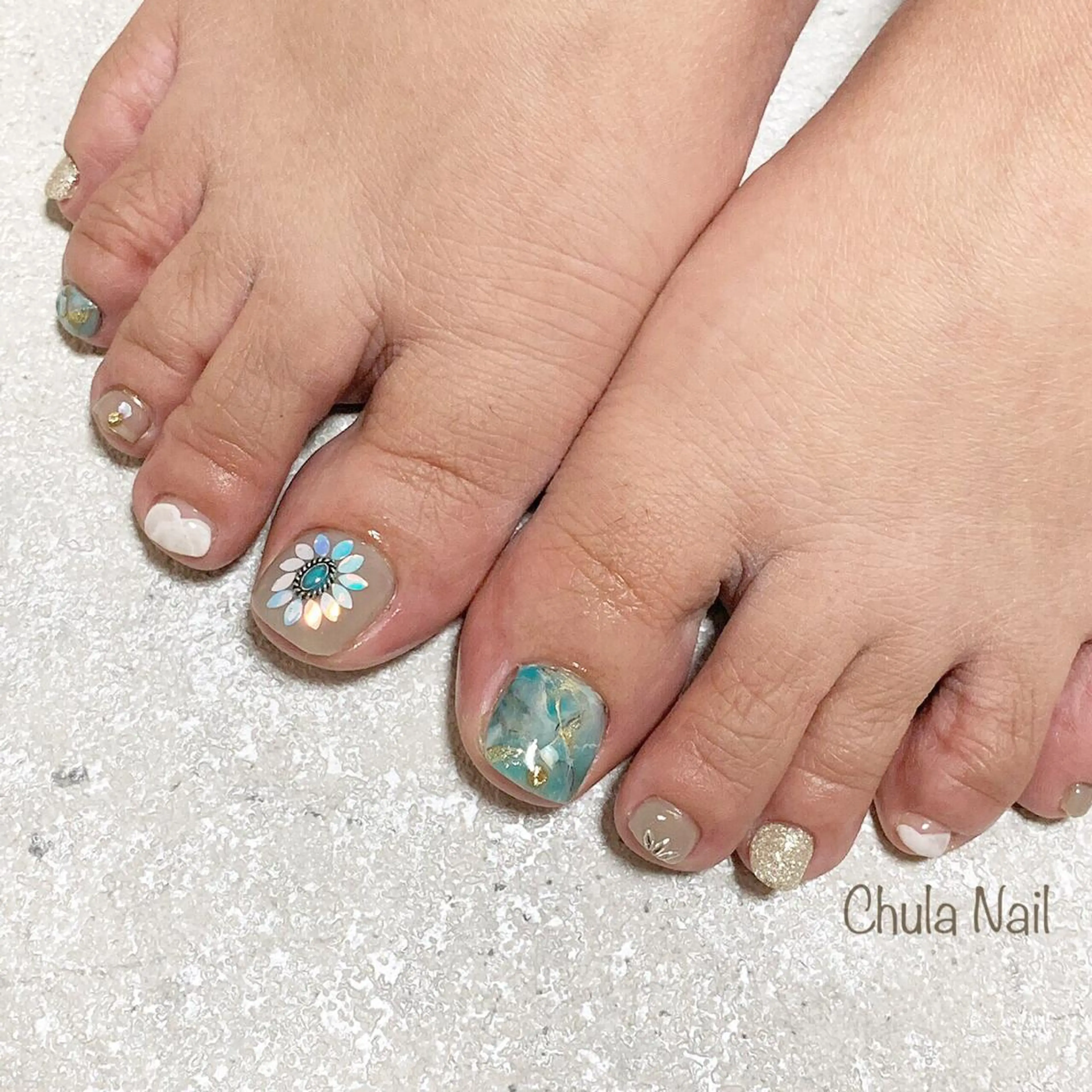 ネイル フットネイル ëmma nail_ by chulaのネイルデザイン