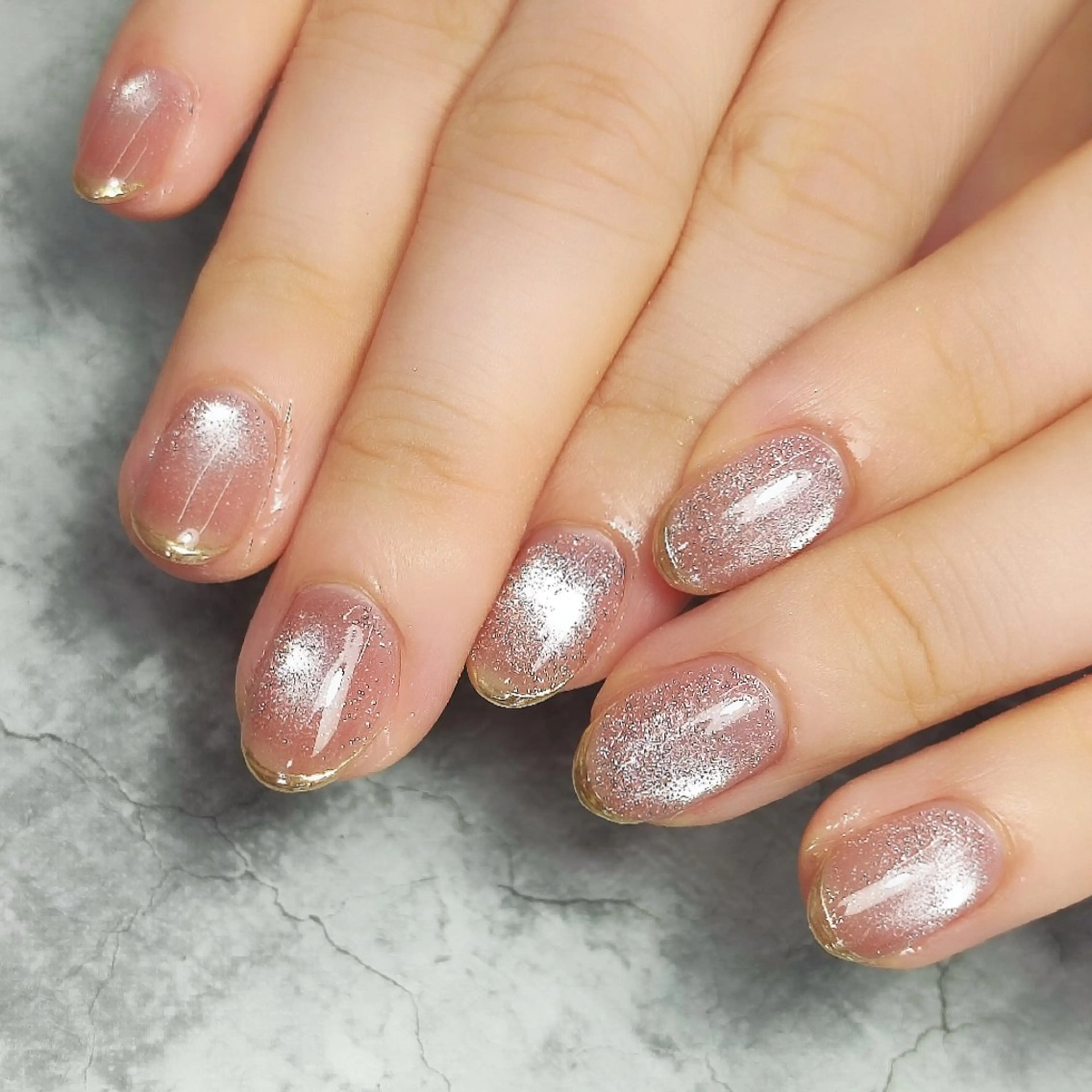 ネイル フレンチネイル マグネットネイル ミラーネイル ハンドネイル 個人サロン saltnailのネイルデザイン