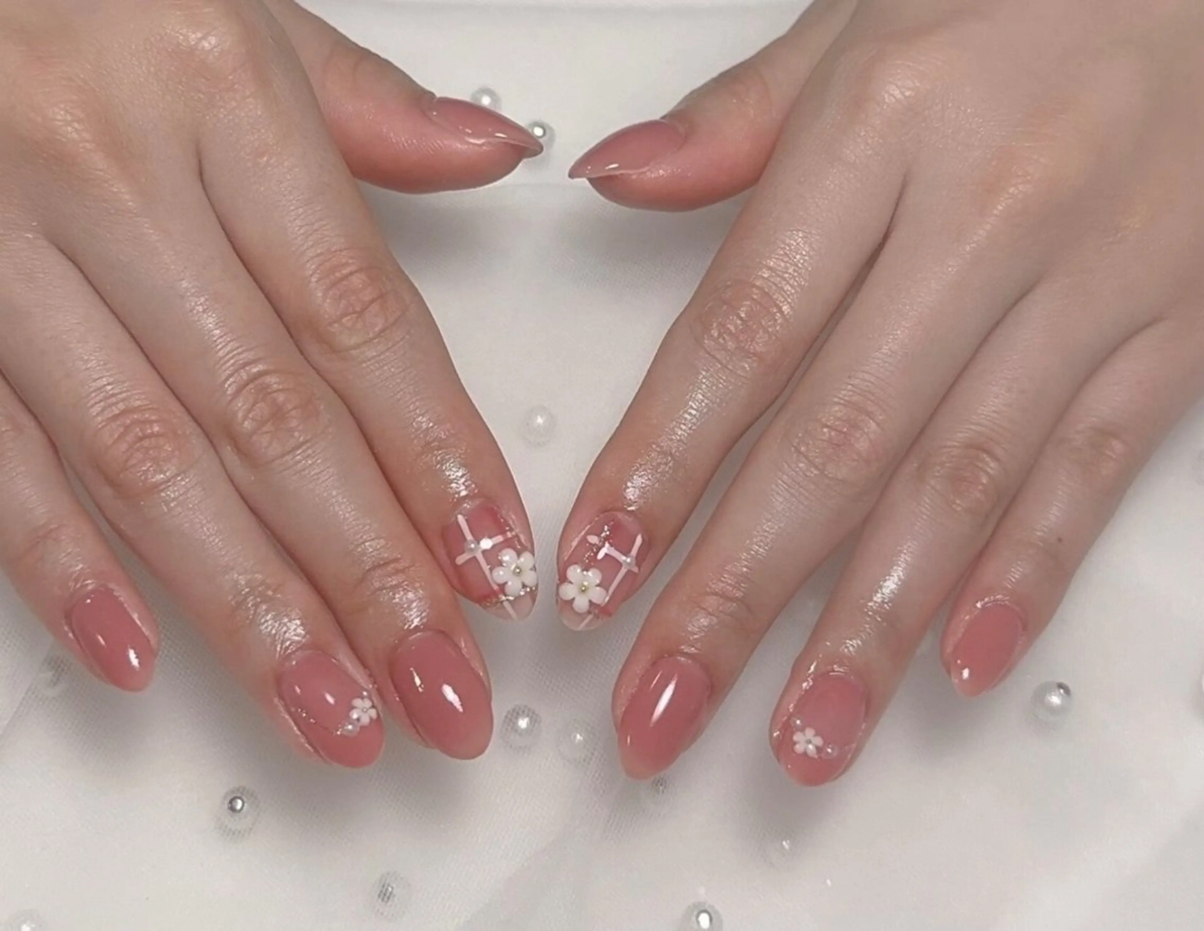 ネイル アートネイル フレンチネイル ジェルネイル グラデーション 韓国ネイル 村中 ハナのネイルデザイン