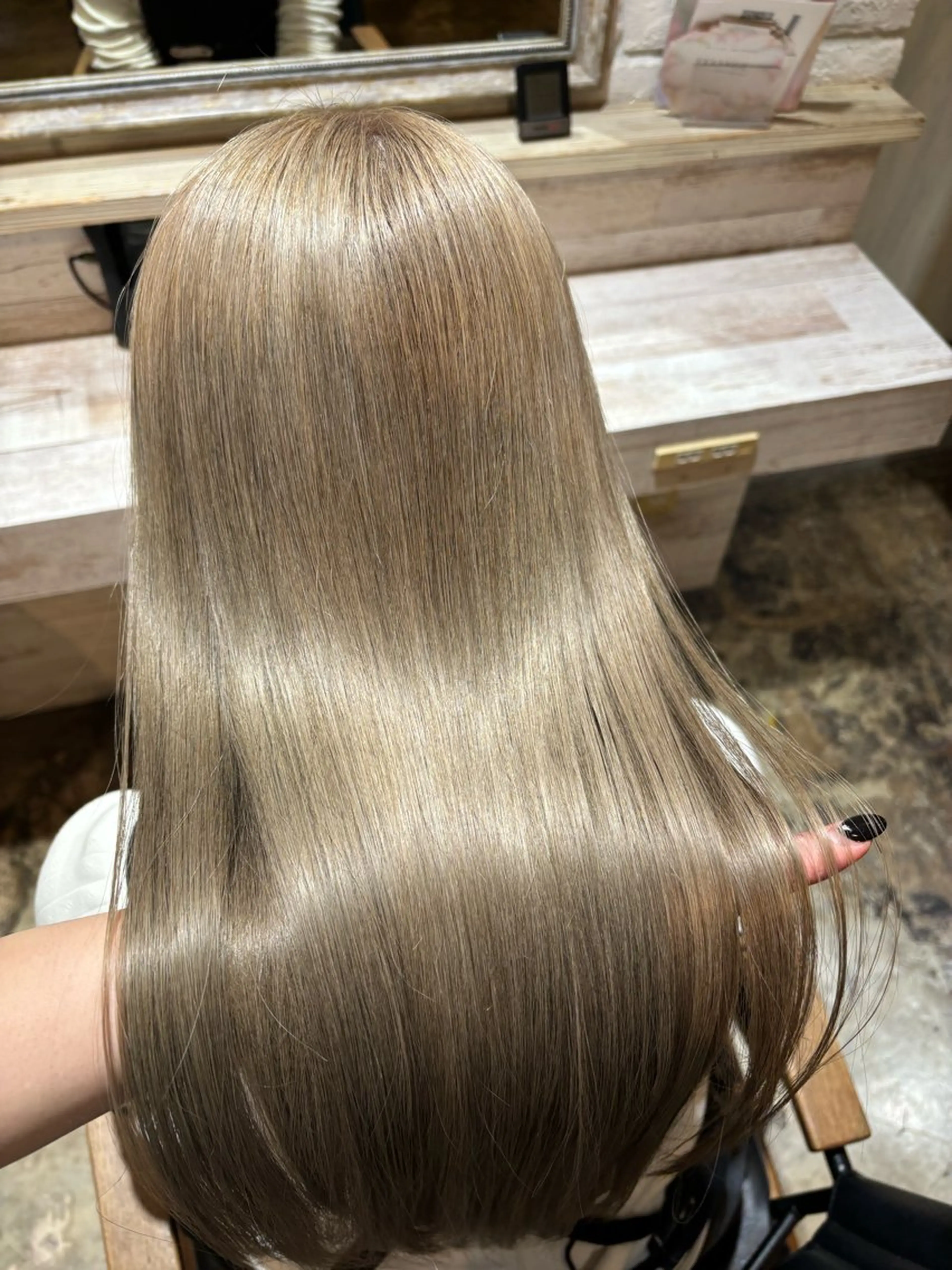 ロング カラー ヘアカラー トリートメント ハイトーン/韓国風/ 艶髪/吉祥寺のヘアスタイル