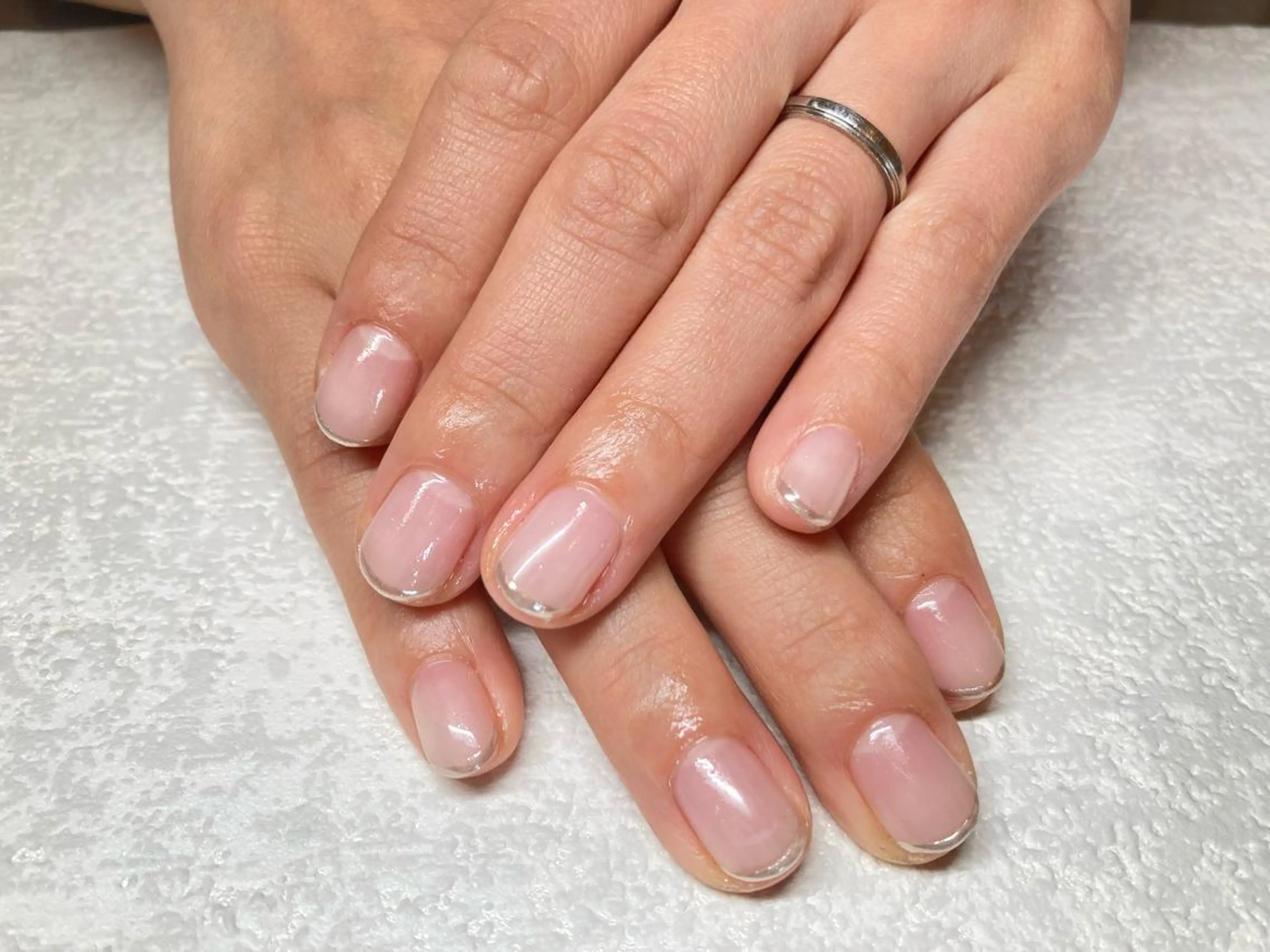 ネイル クリアネイル フレンチネイル ミラーネイル Lisa’s Salonのネイルデザイン