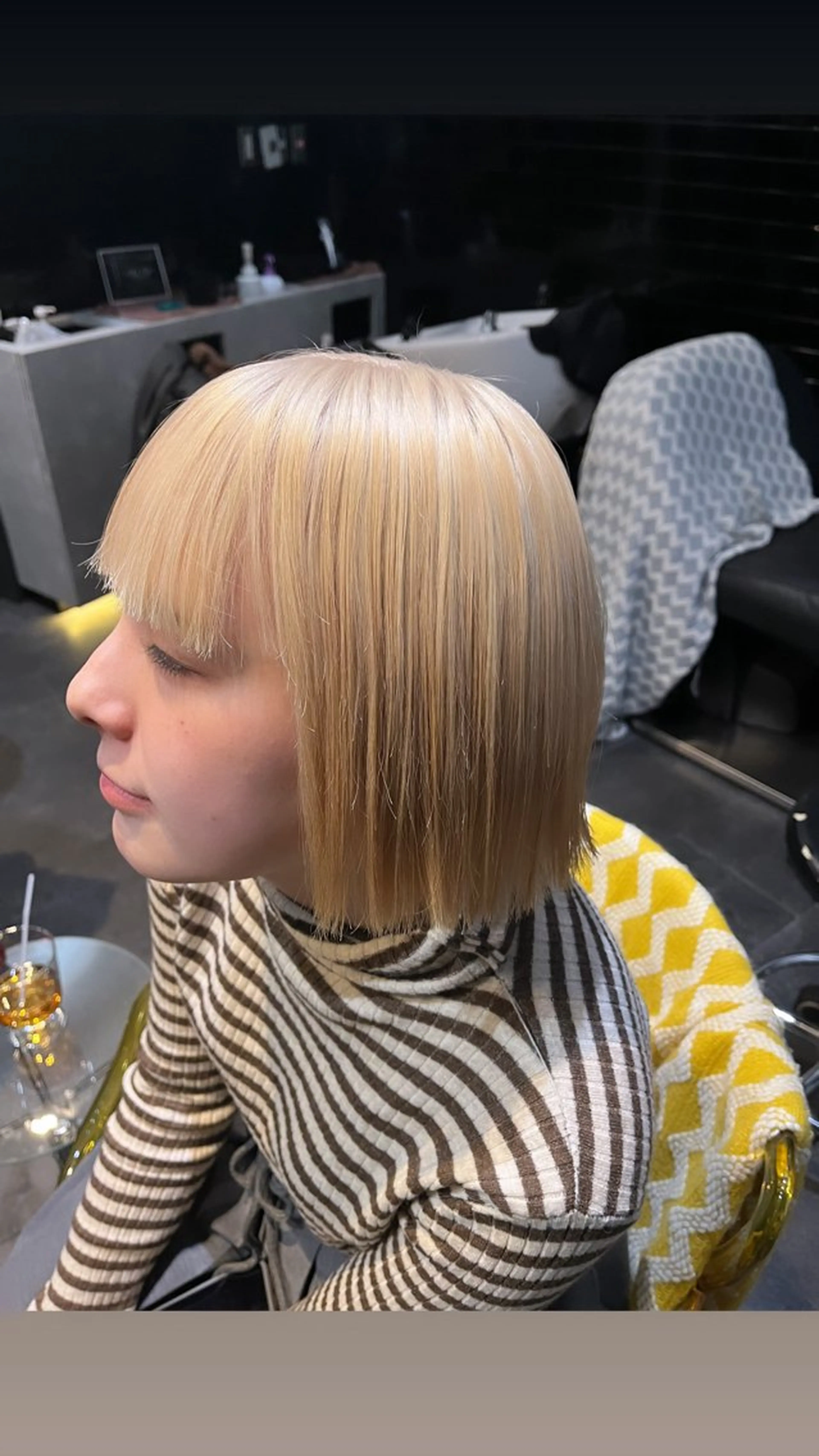 ショート 切りっぱなしボブ ボブ ヘアカラー トリートメント N.G.S(ナージス)所属・🌟髪質改善/艶髪 /透明感🌟RYOのヘアスタイル