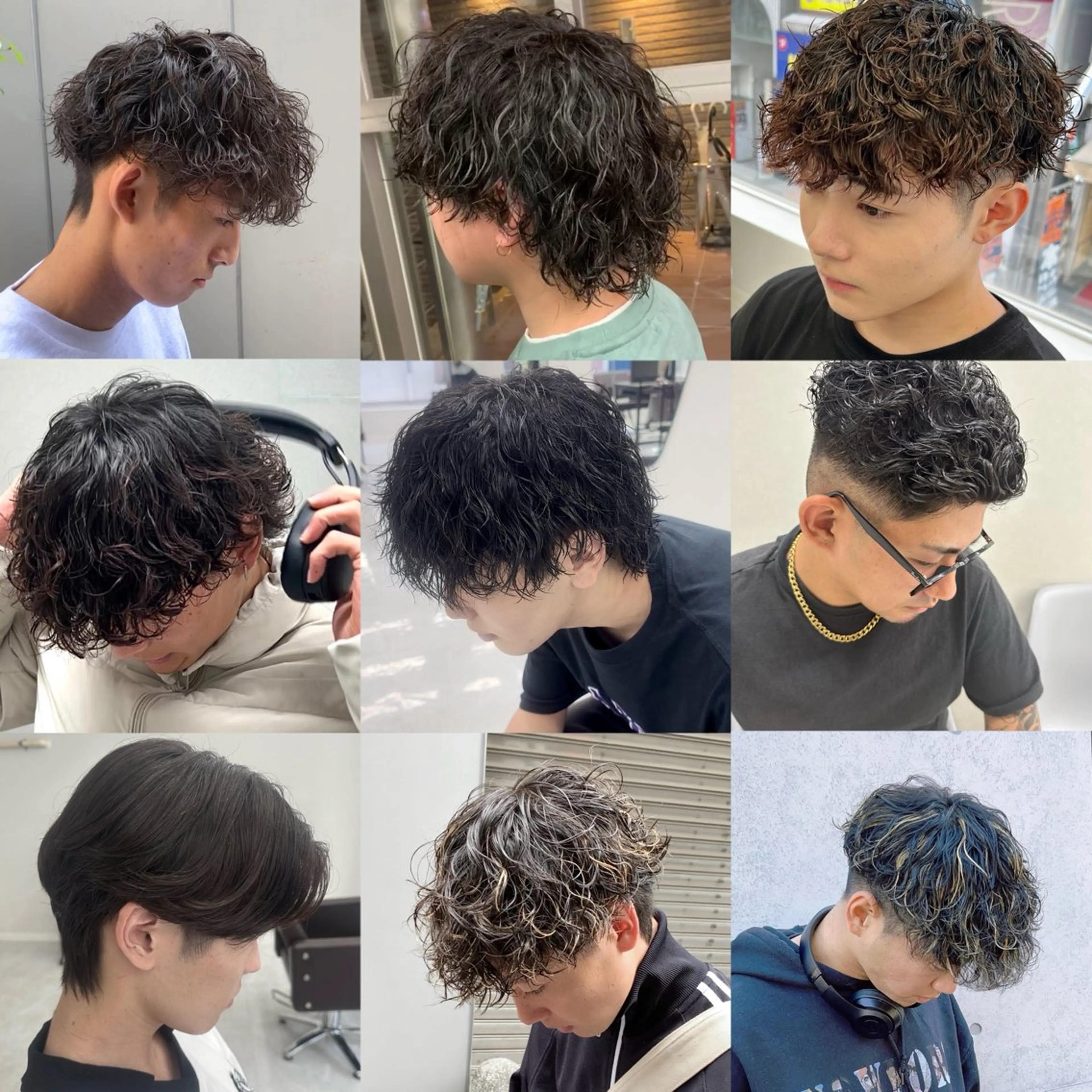 パーマ メンズ カット パーマ ニュアンス/フェザー /ウルフ/伶馬のヘアスタイル