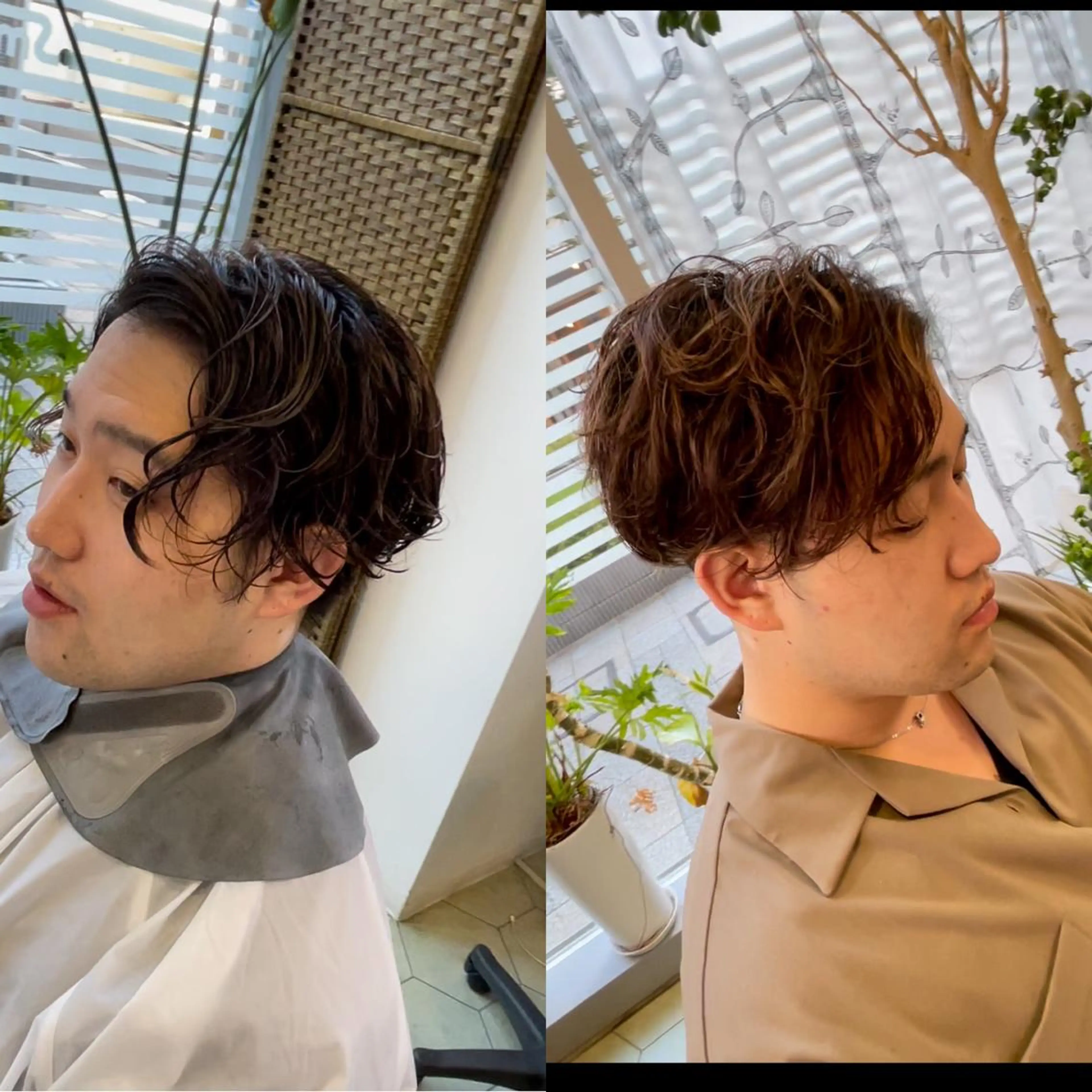 ミディアム パーマ メンズ ミディアムパーマ フェードカット メンズメッシュ メンズパーマ スキンフェード share salon　SCENA所属・堤太志 メンズパーマ特化のヘアスタイル