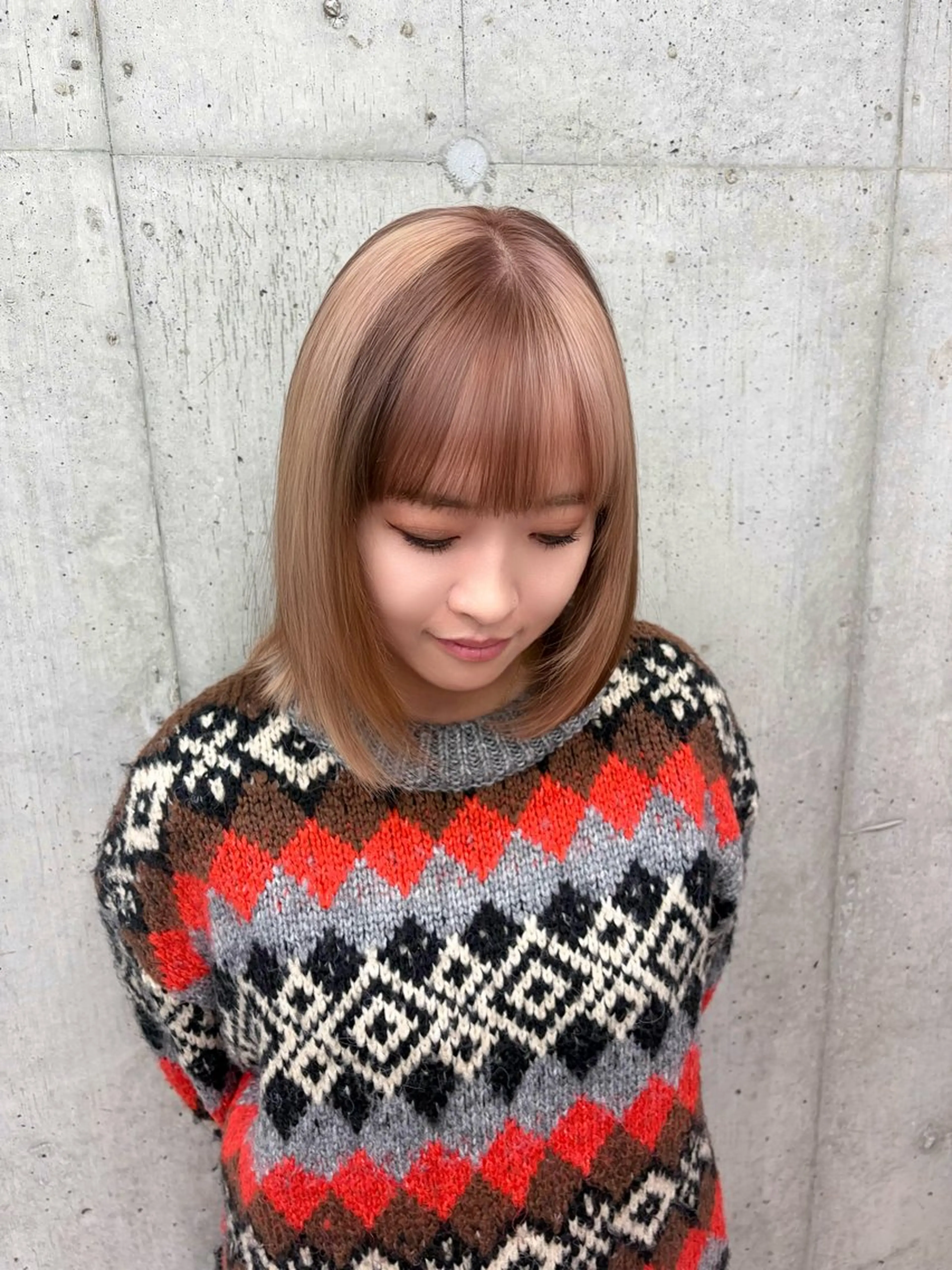 ミディアム 立川ハイトーン ブリーチ宮崎のヘアスタイル