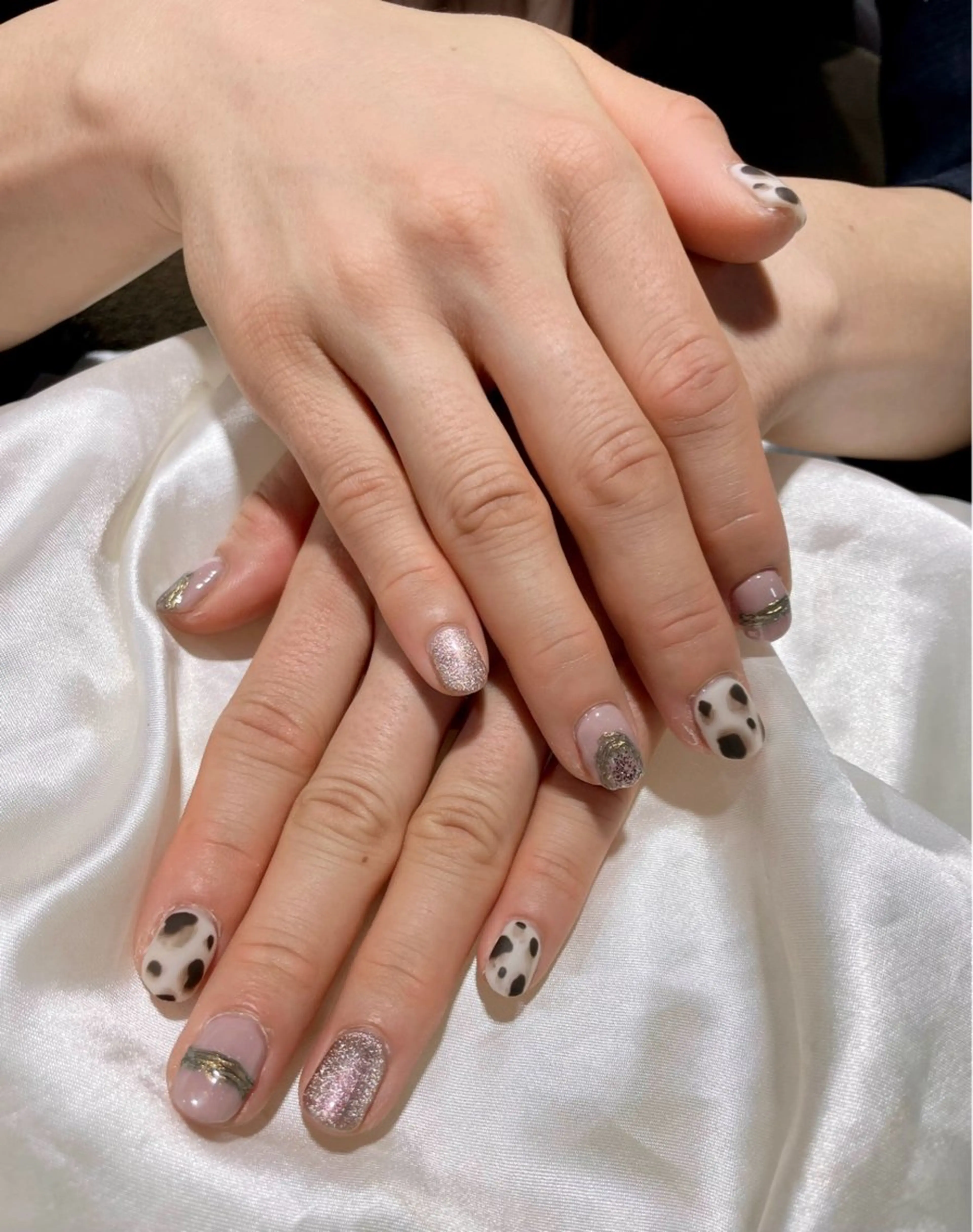 ネイル アニマル柄 ミラーネイル jujur HARUKA🌸のネイルデザイン