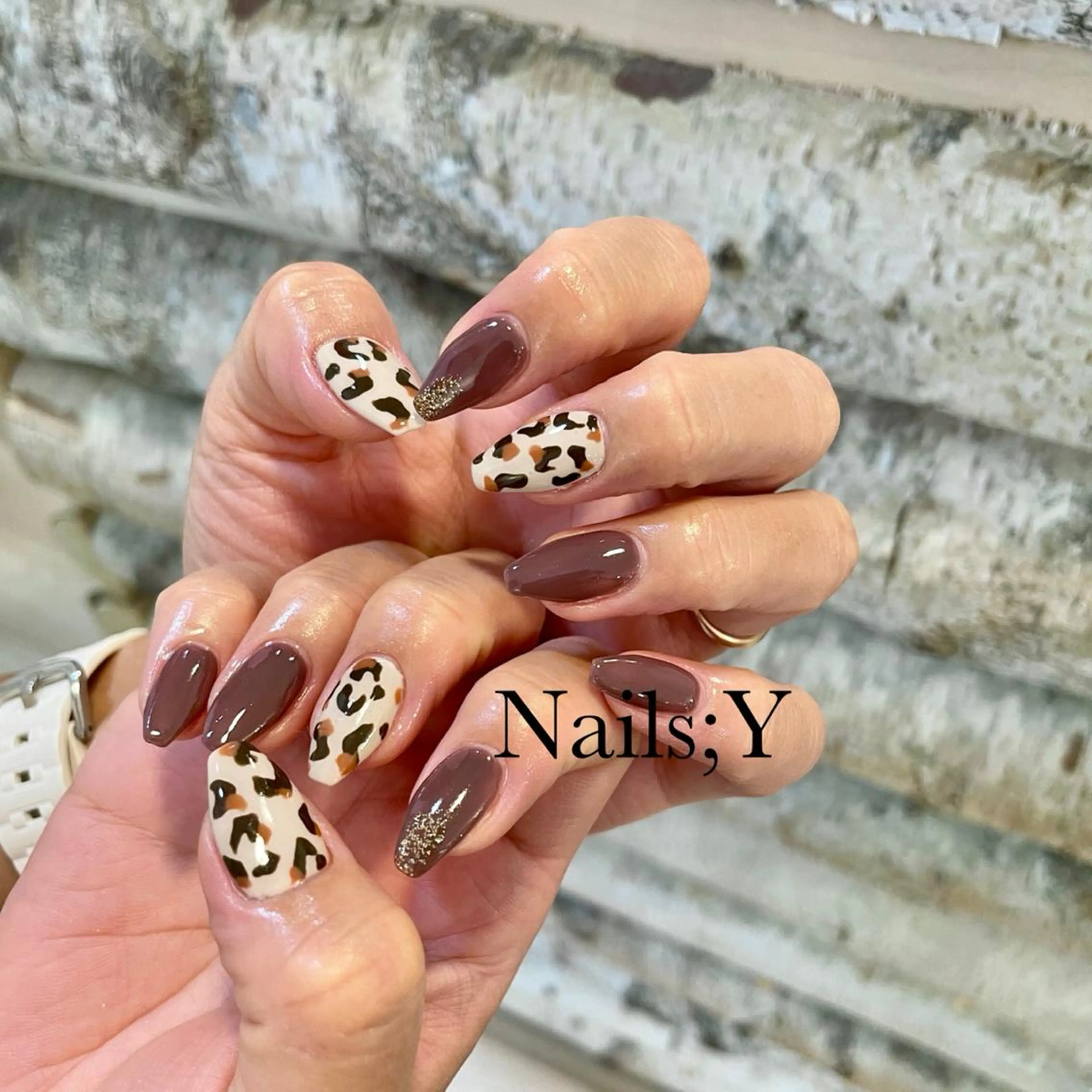 ネイル アニマル柄 ジェルネイル 持ち込み パラジェル yo koのネイルデザイン