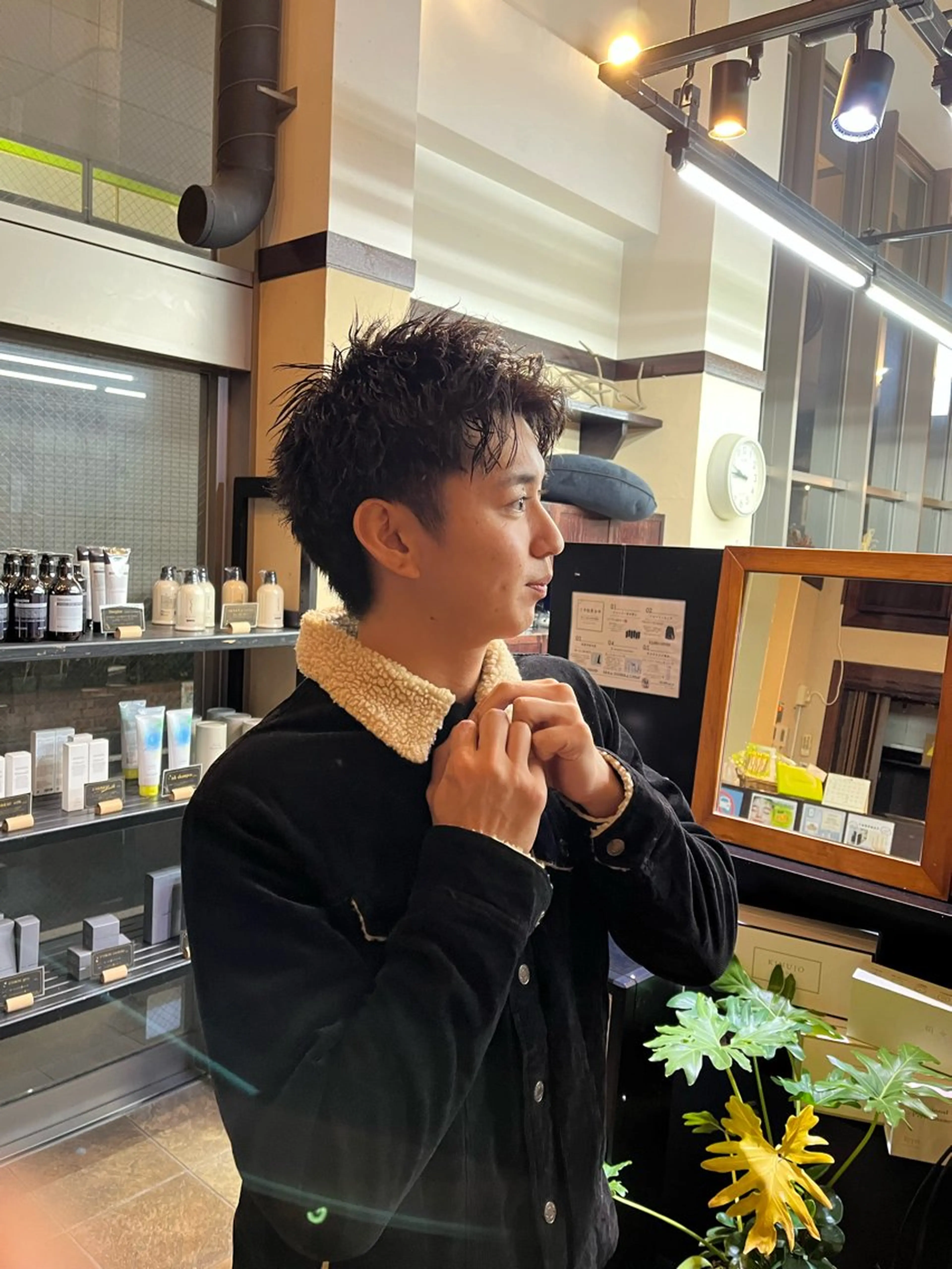 ショート パーマ メンズ メンズパーマ スパイキーショート ショートヘア 川島 穂乃香のヘアスタイル