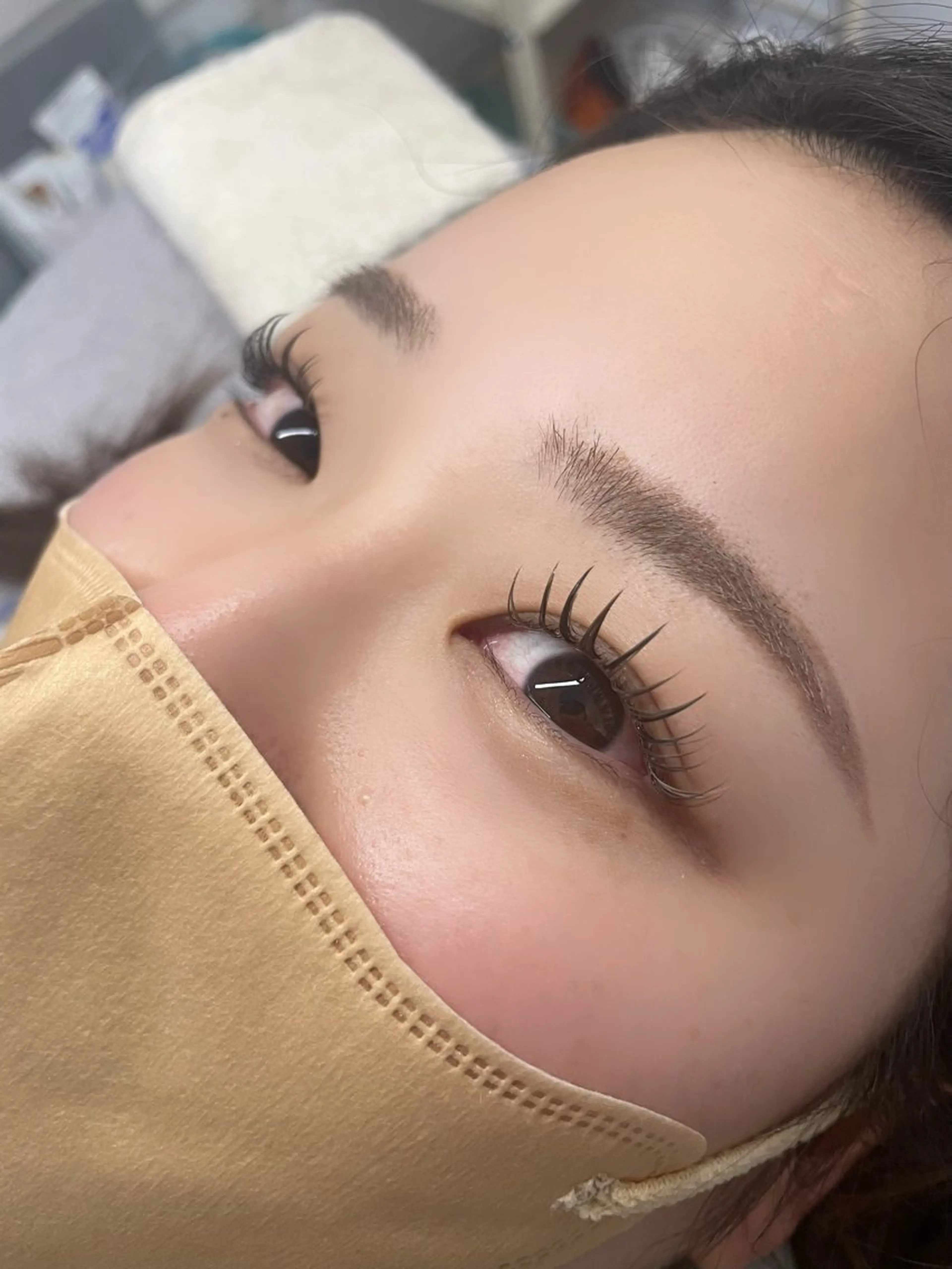 ¥11000→7700エクステ140本＋まつ毛パーマ　【シマーラッシュ】普段160​〜​180本エクステつけてる方にオススメの写真