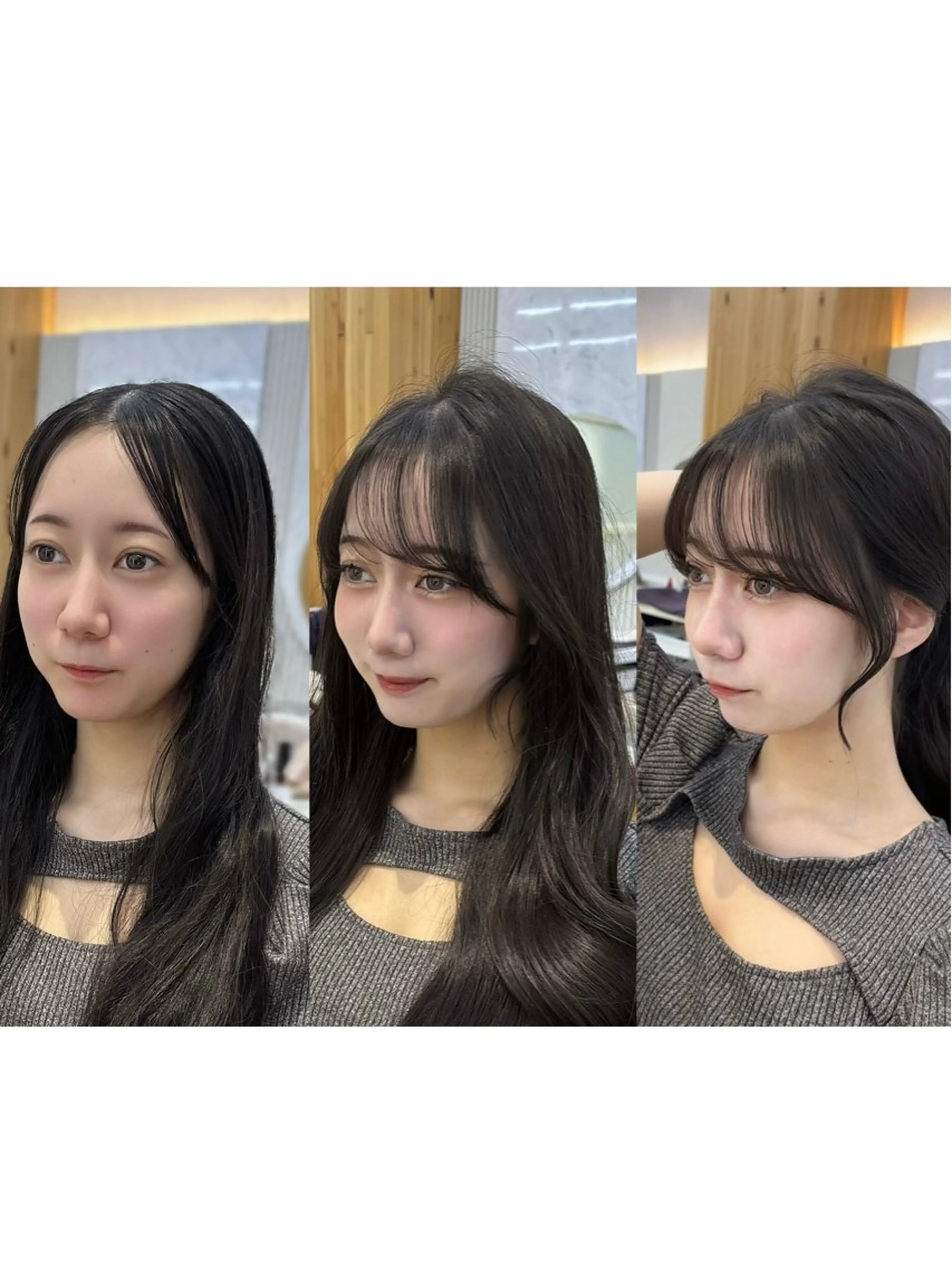 セミロング かなこ／レイヤー ／透明感カラーのヘアスタイル