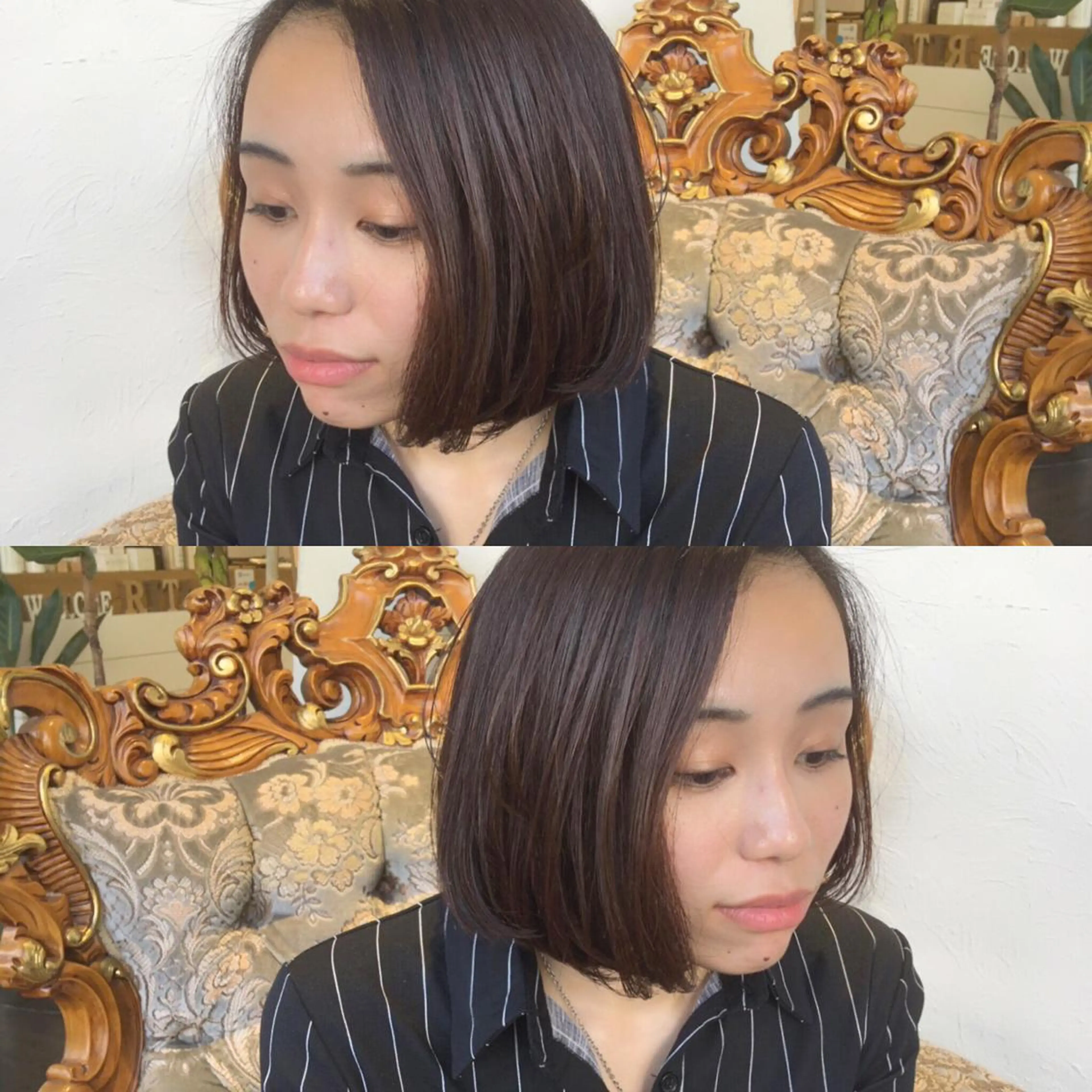 ショート カラー パーマ ヘアアレンジ アッシュ ボブ エグチ アキラのヘアスタイル