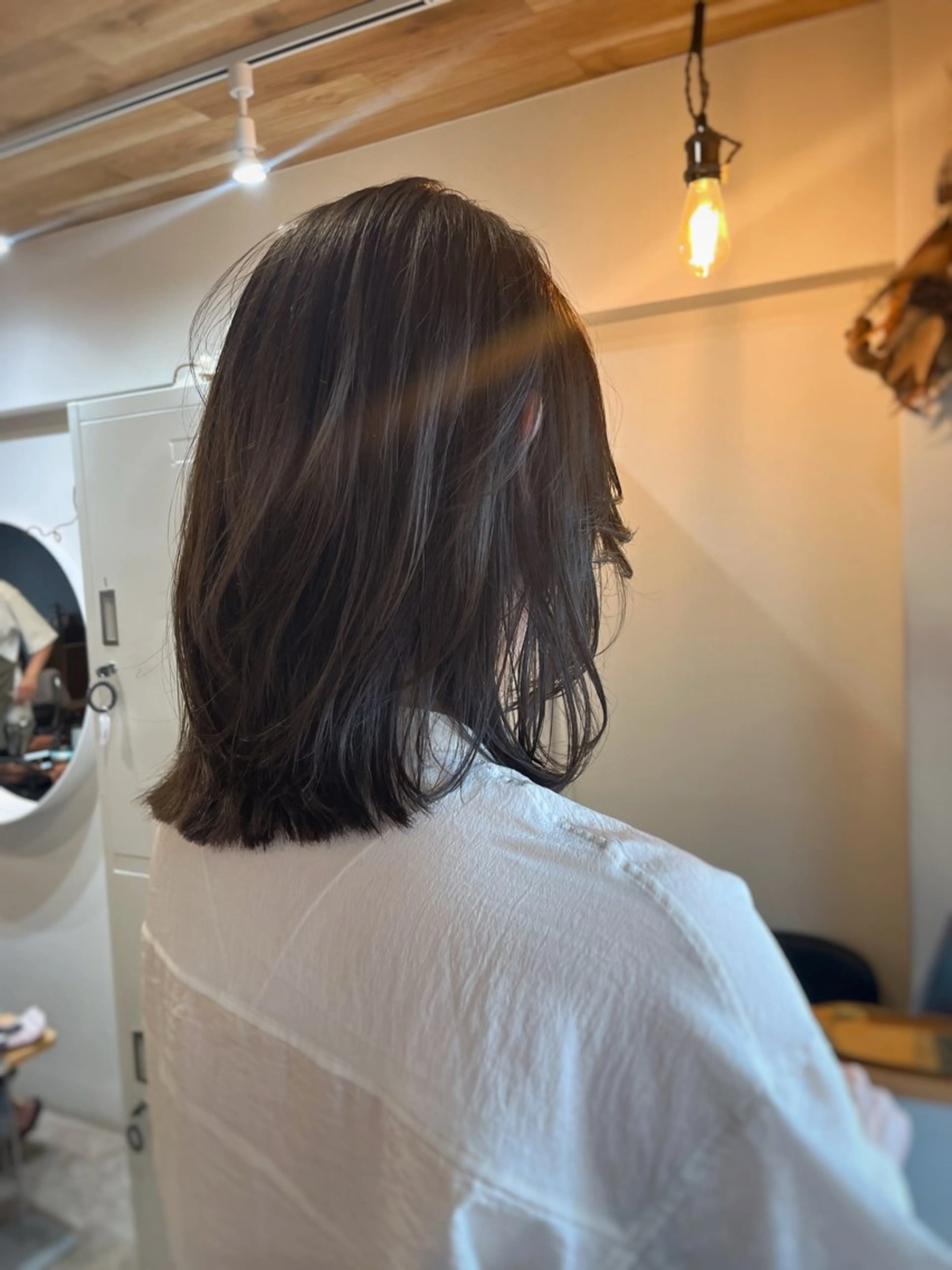 ミディアム カラー レイヤーカット 下石怜子/レイヤー/ 透明感カラーのヘアスタイル