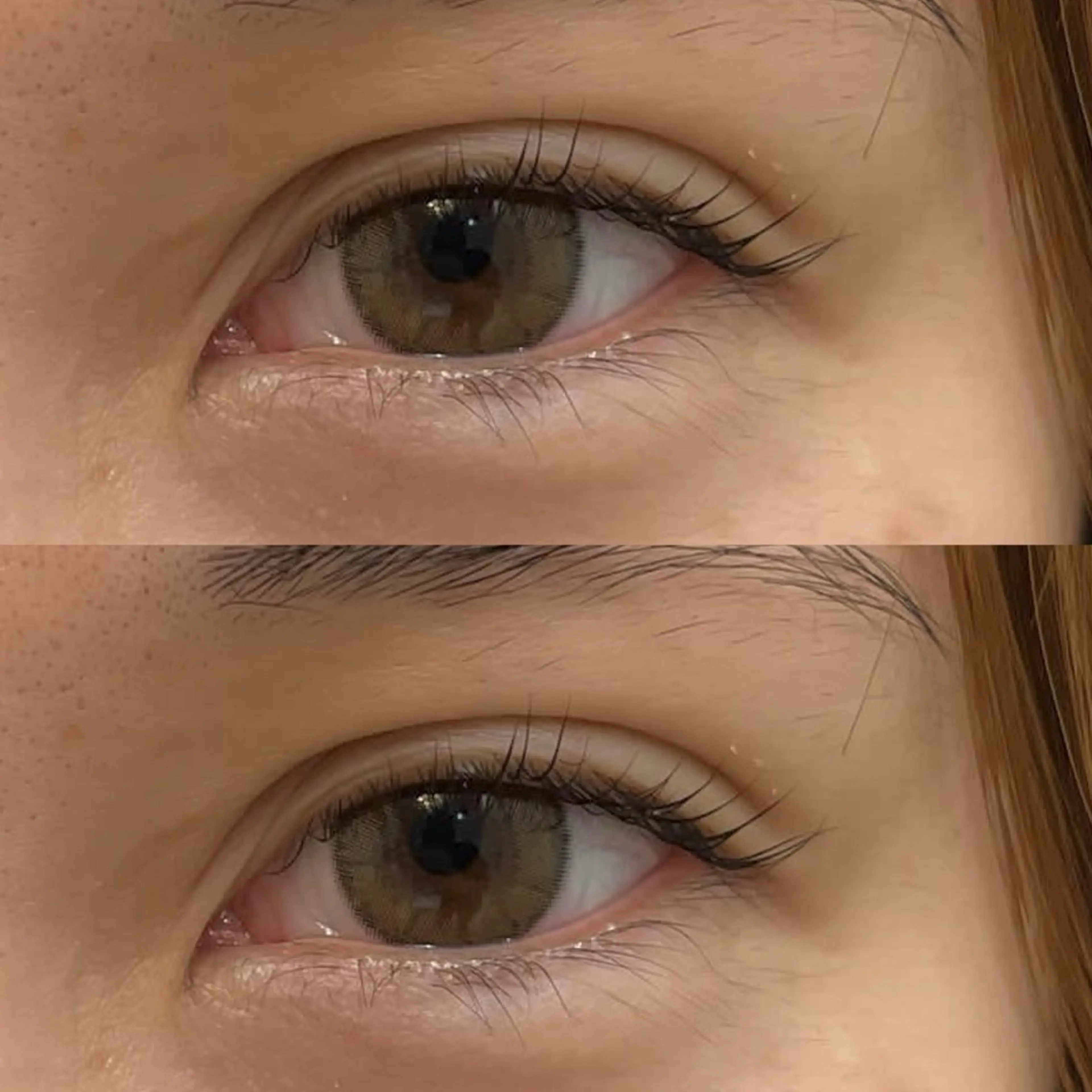 マツエク・マツパ 束感まつ毛 まつげパーマ 一重×まつ毛パーマ マツパ 超透明感カラー🦋韓 国羽エクステ🪽🫧のヘアスタイル
