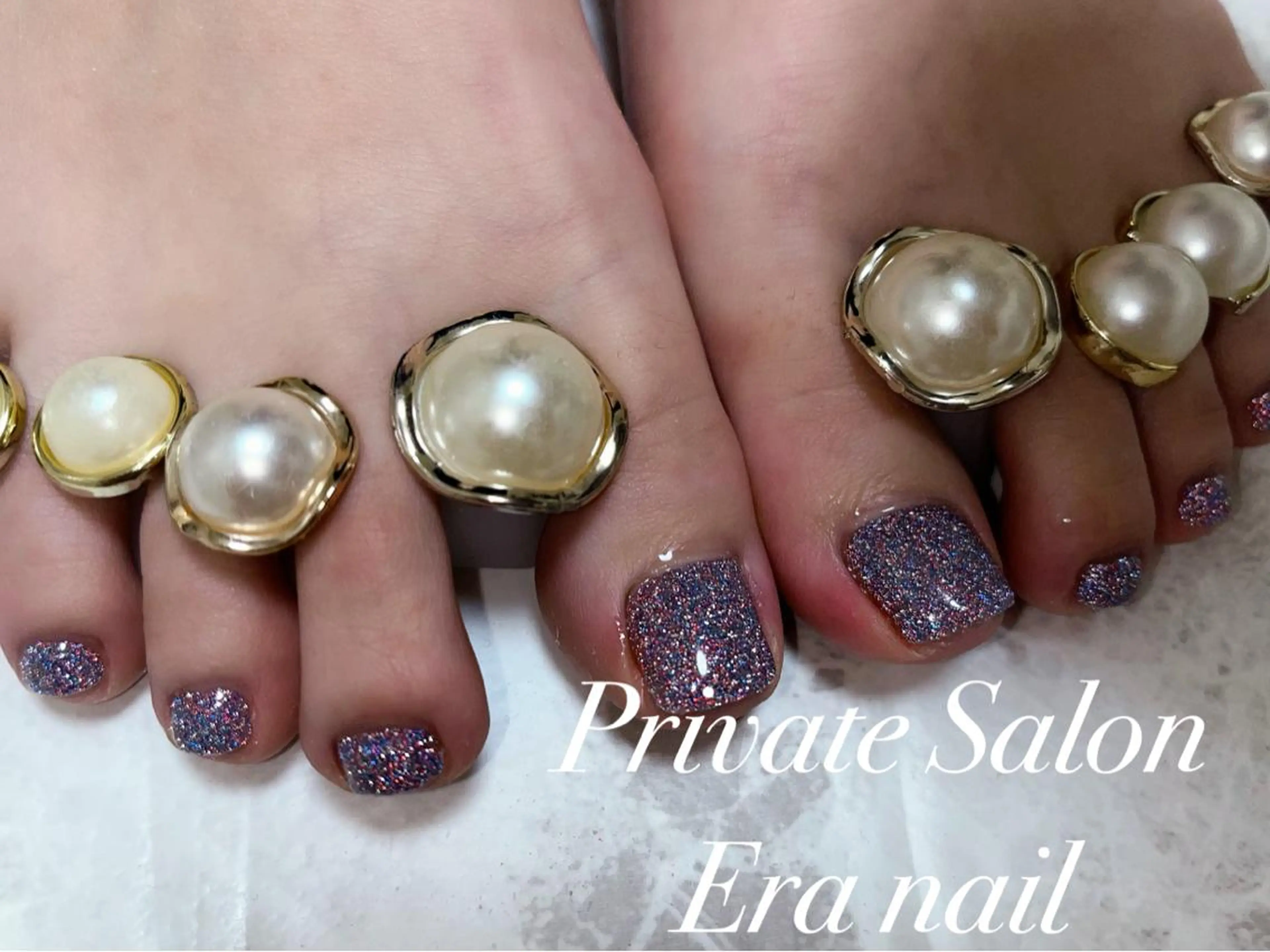 ネイル フラッシュネイル フットネイル ワンカラーネイル フットネイル Era nailのネイルデザイン