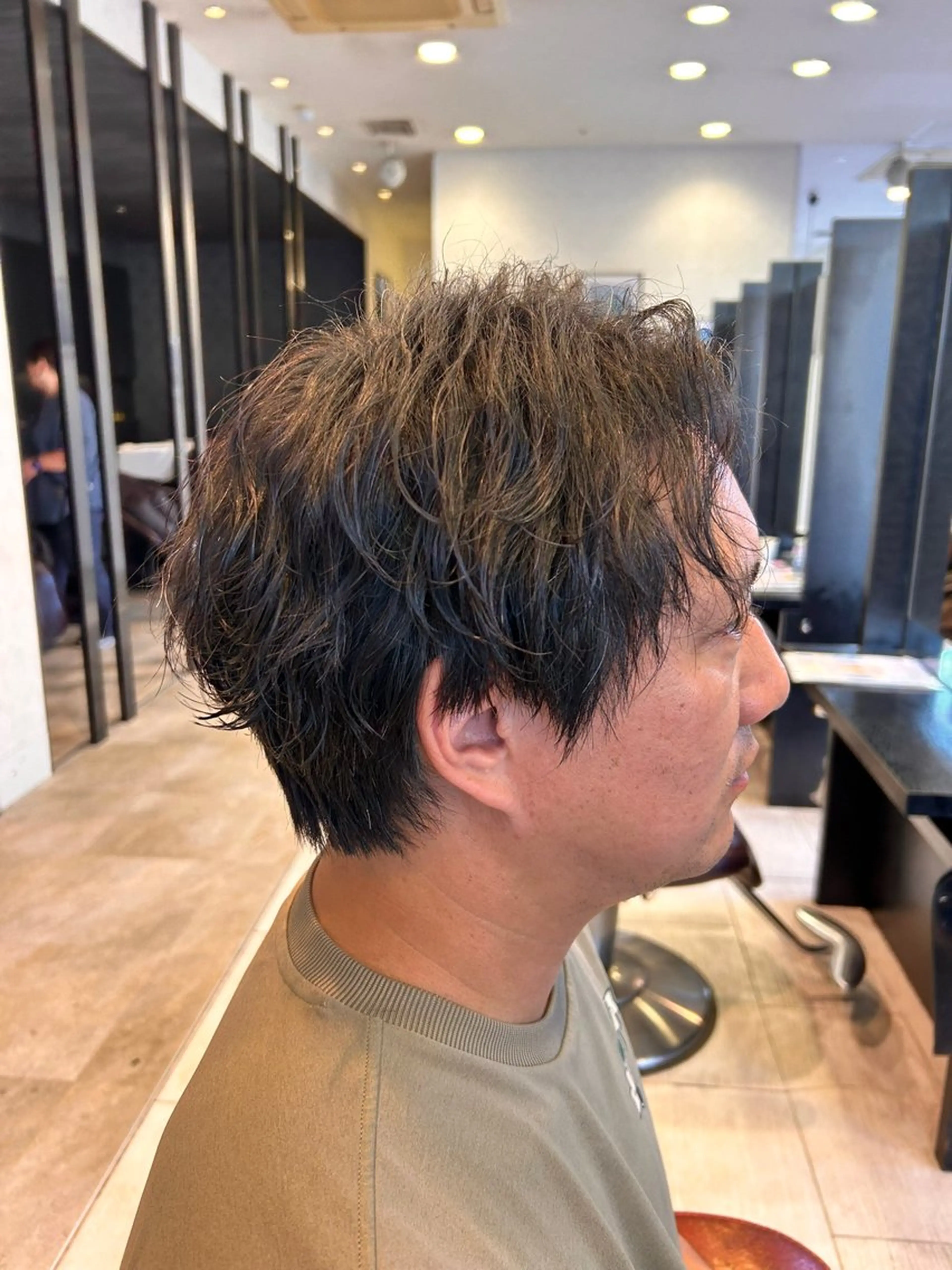 ショート パーマ メンズ カット パーマ EARTH大宮宮原店所属・ri kuのヘアスタイル