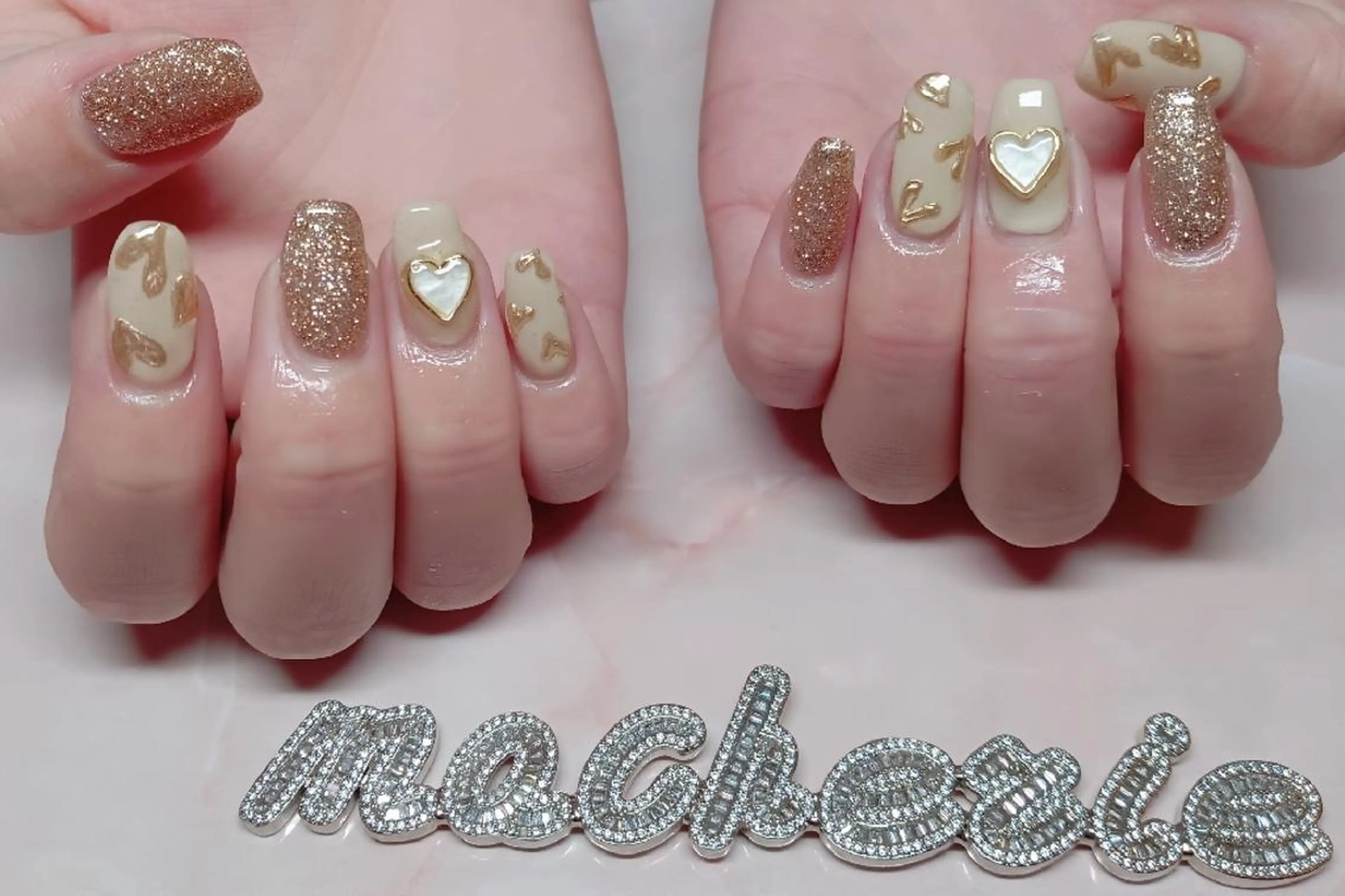 ネイル ハート ハンドネイル Nail Salon macherieのネイルデザイン