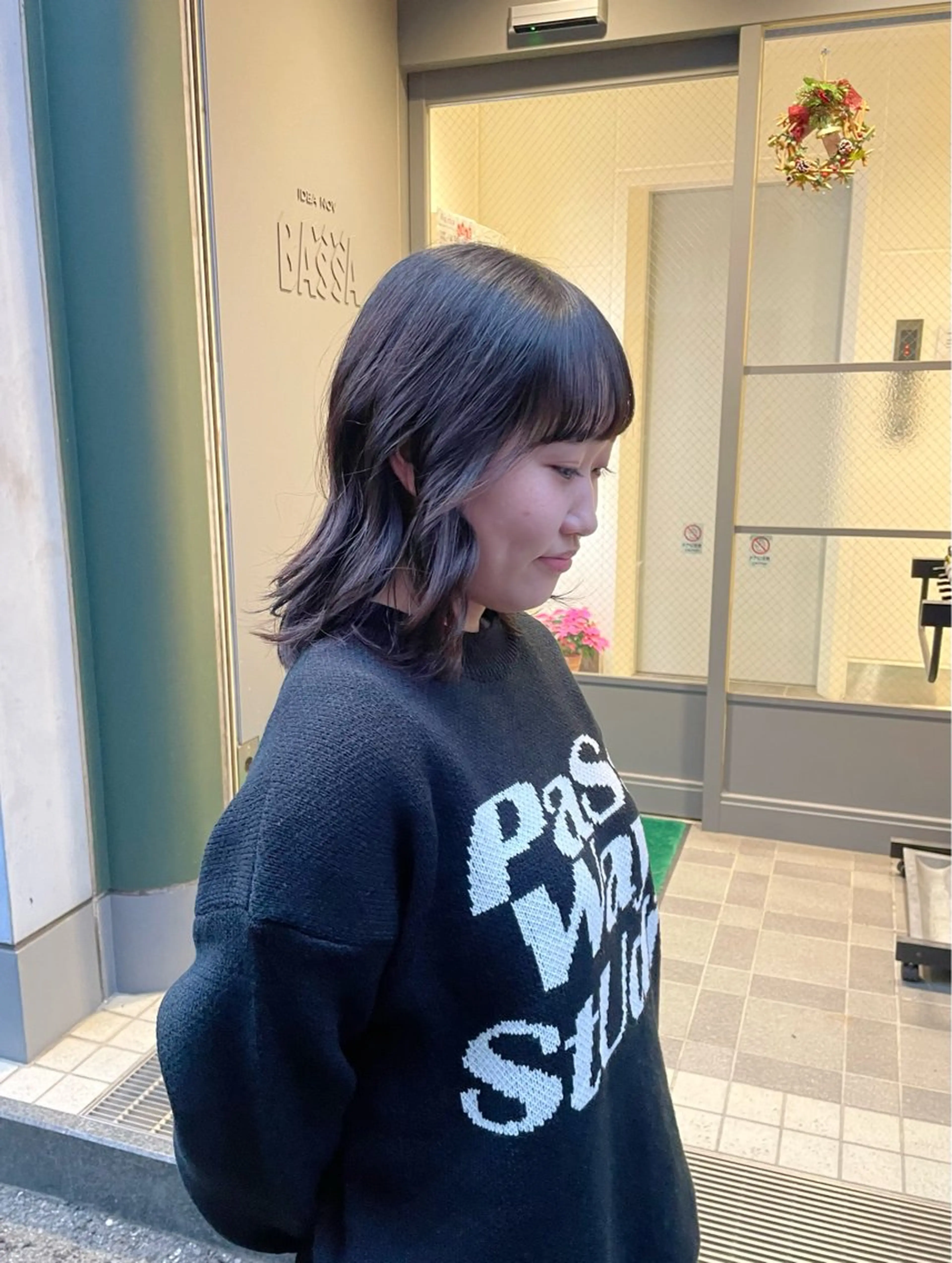 ミディアム 顔周りカット レイヤーカット トリートメント クリスマス カット トリートメント 🪸暖色艶カラー/ shiori🫧のヘアスタイル