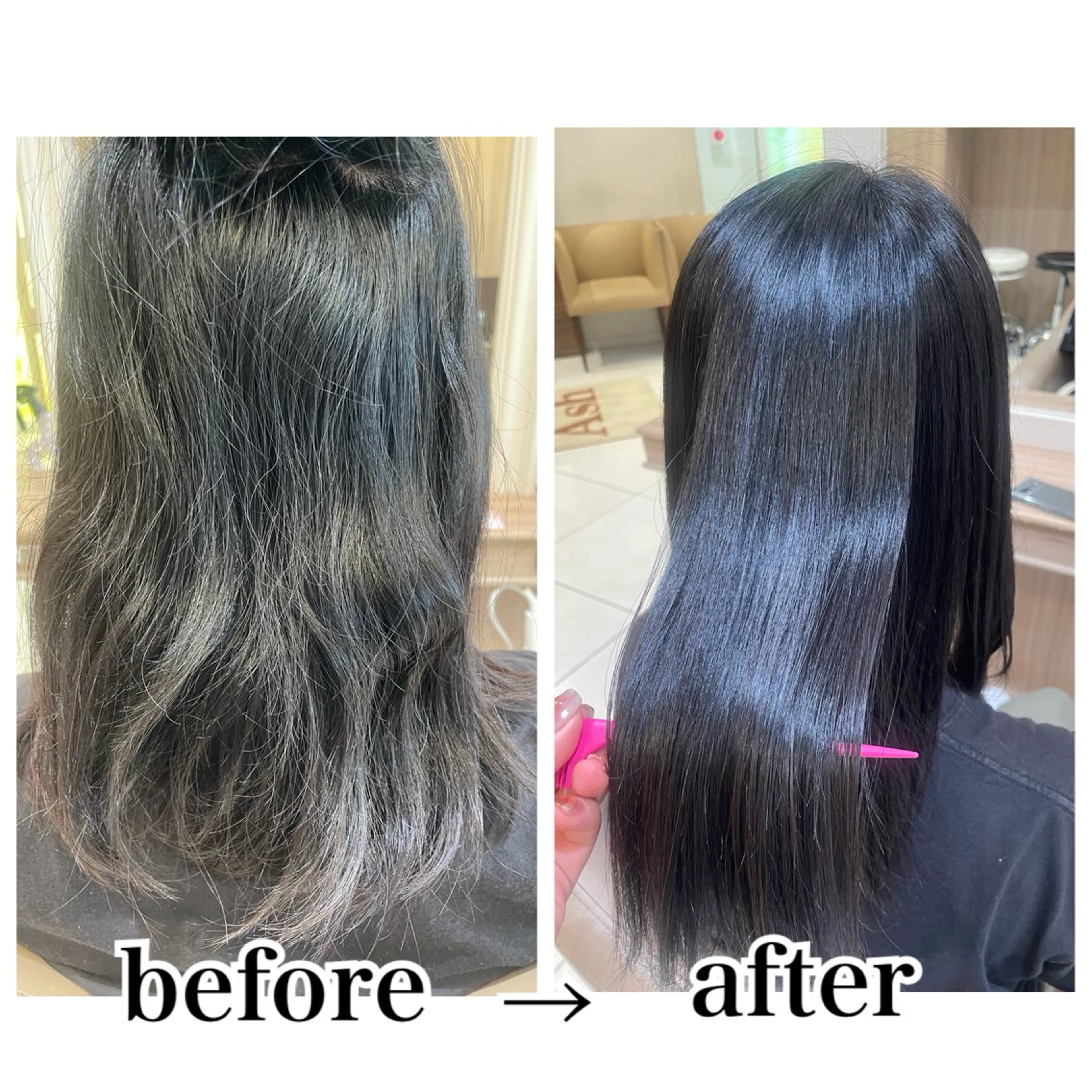 セミロング パーマ カット 縮毛矯正 トリートメント 韓国ヘアメイク🎀/ 縮毛矯正✨山本媛香のヘアスタイル