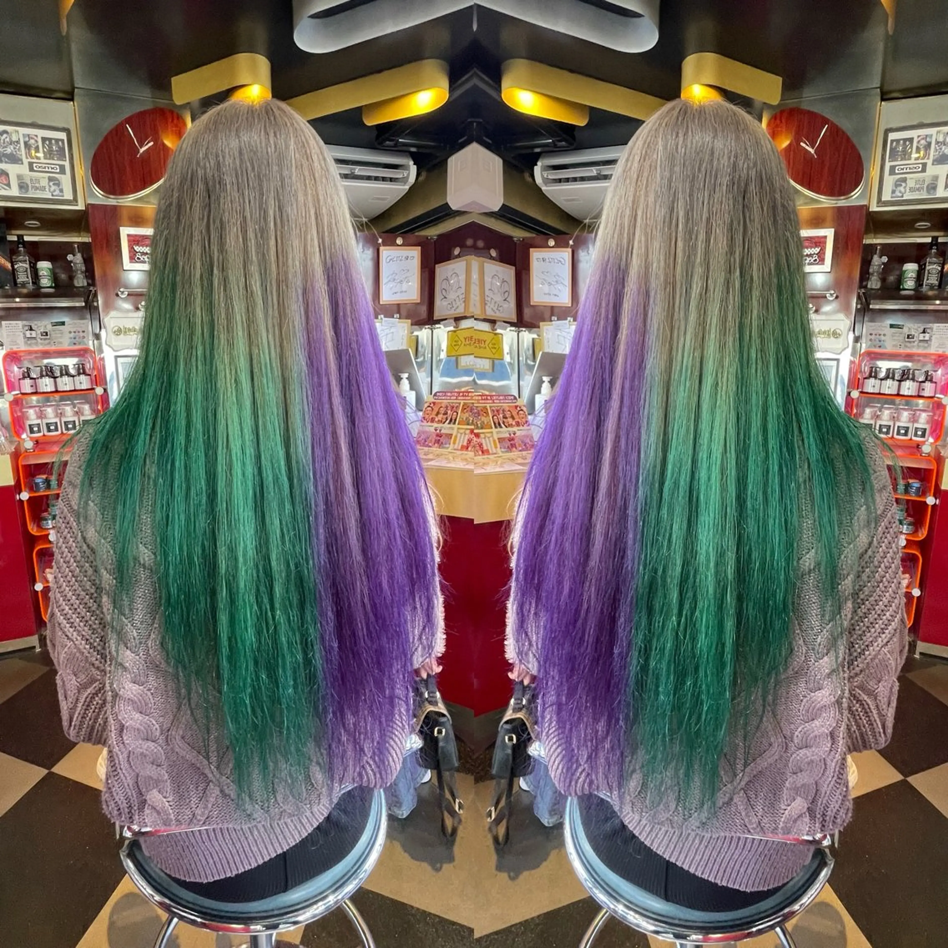 ロング 👑派手髪/カット 👑ANRYのヘアスタイル