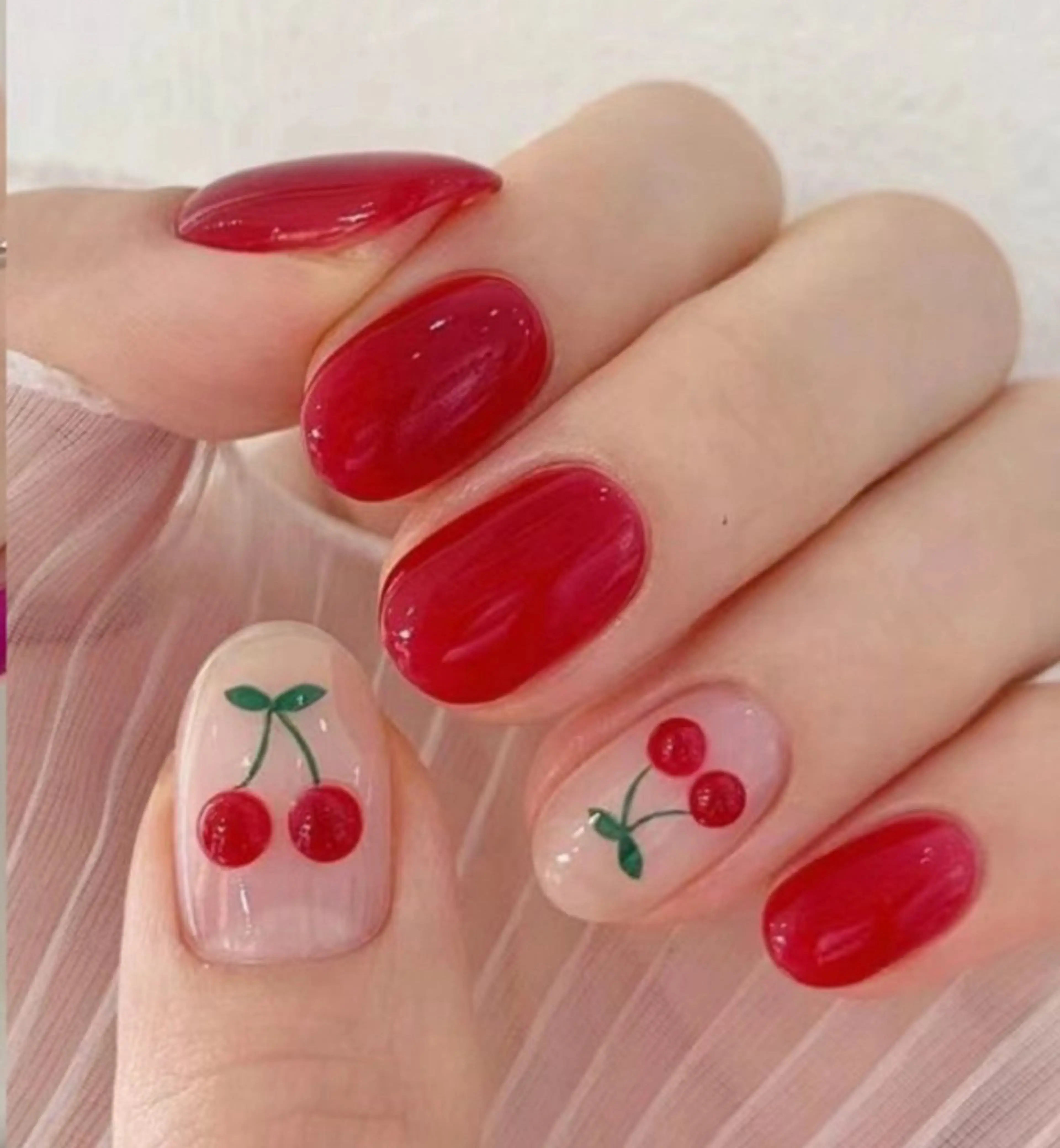 🍒【オフ込み】💞　　　　　　　　　　　　　  写真持ち込みデザイン(アート、大きいパーツ2本まで) ➕8本単色の写真