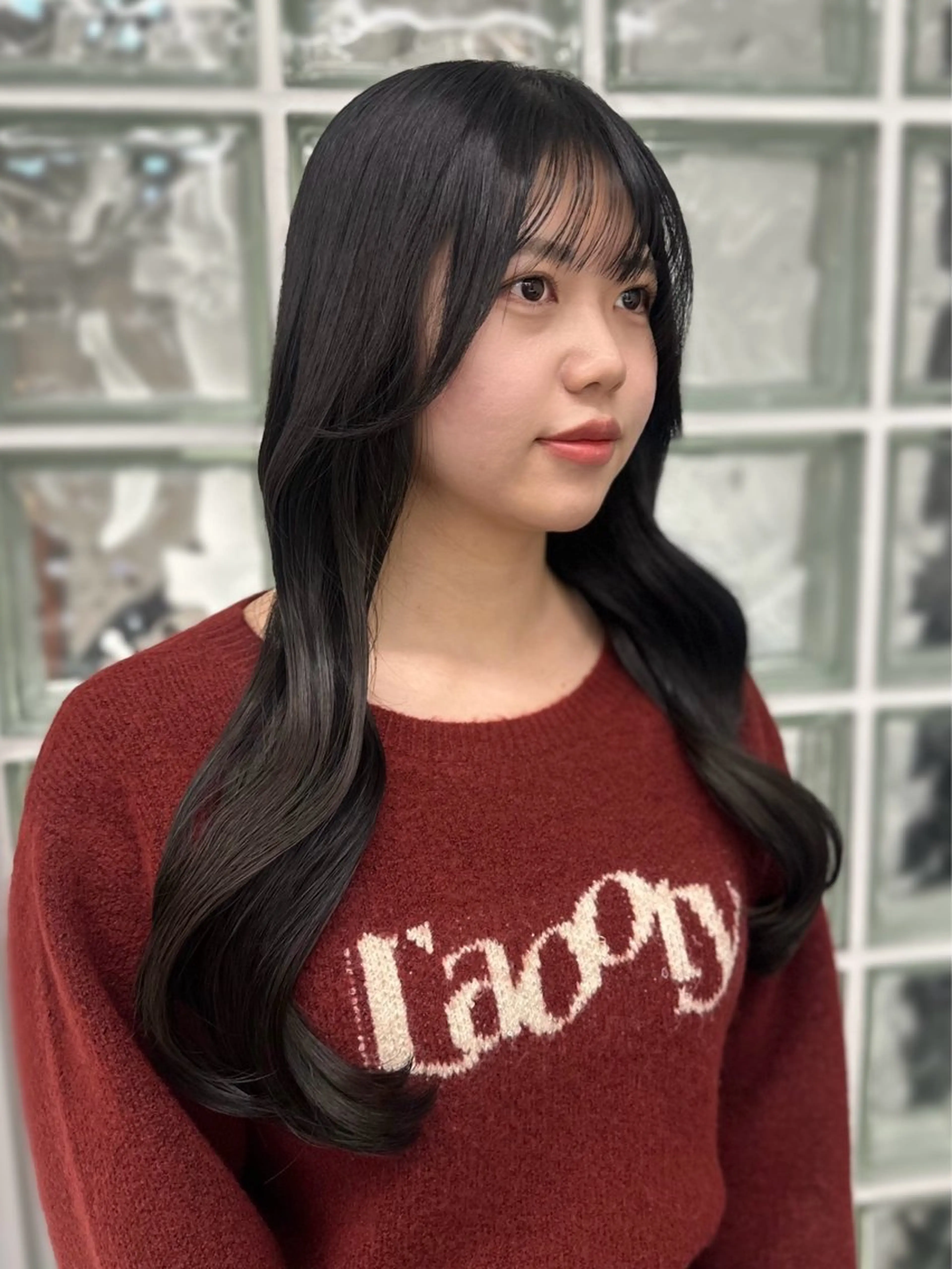 カラー 透明感カラー ヘアカラー トリートメント ヘアセット 秋永 鈴のヘアスタイル