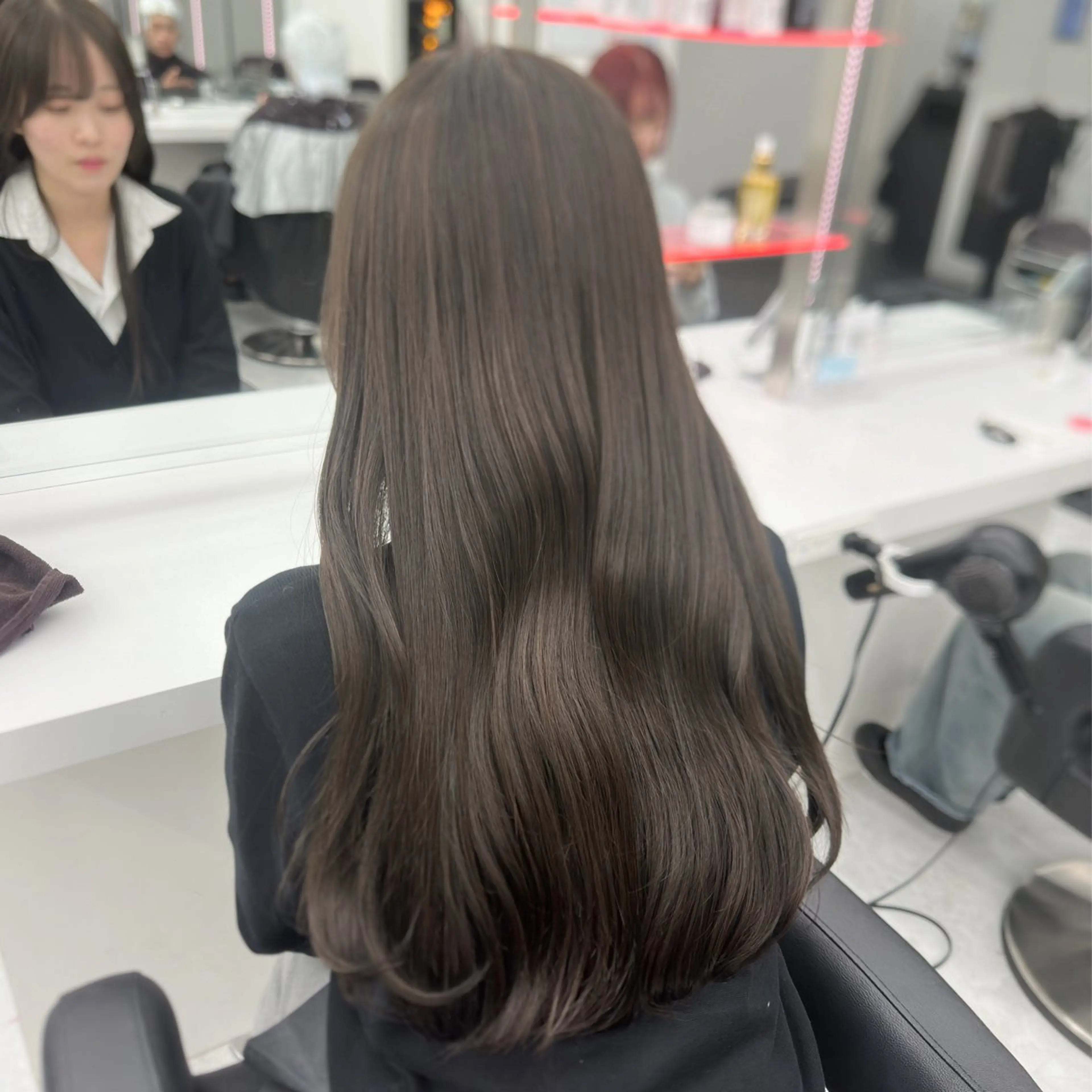 ロング カラー パーマ ヘアアレンジ メンズ キッズ ♥️韓国ヘア レイヤー♥️ゆりのヘアスタイル