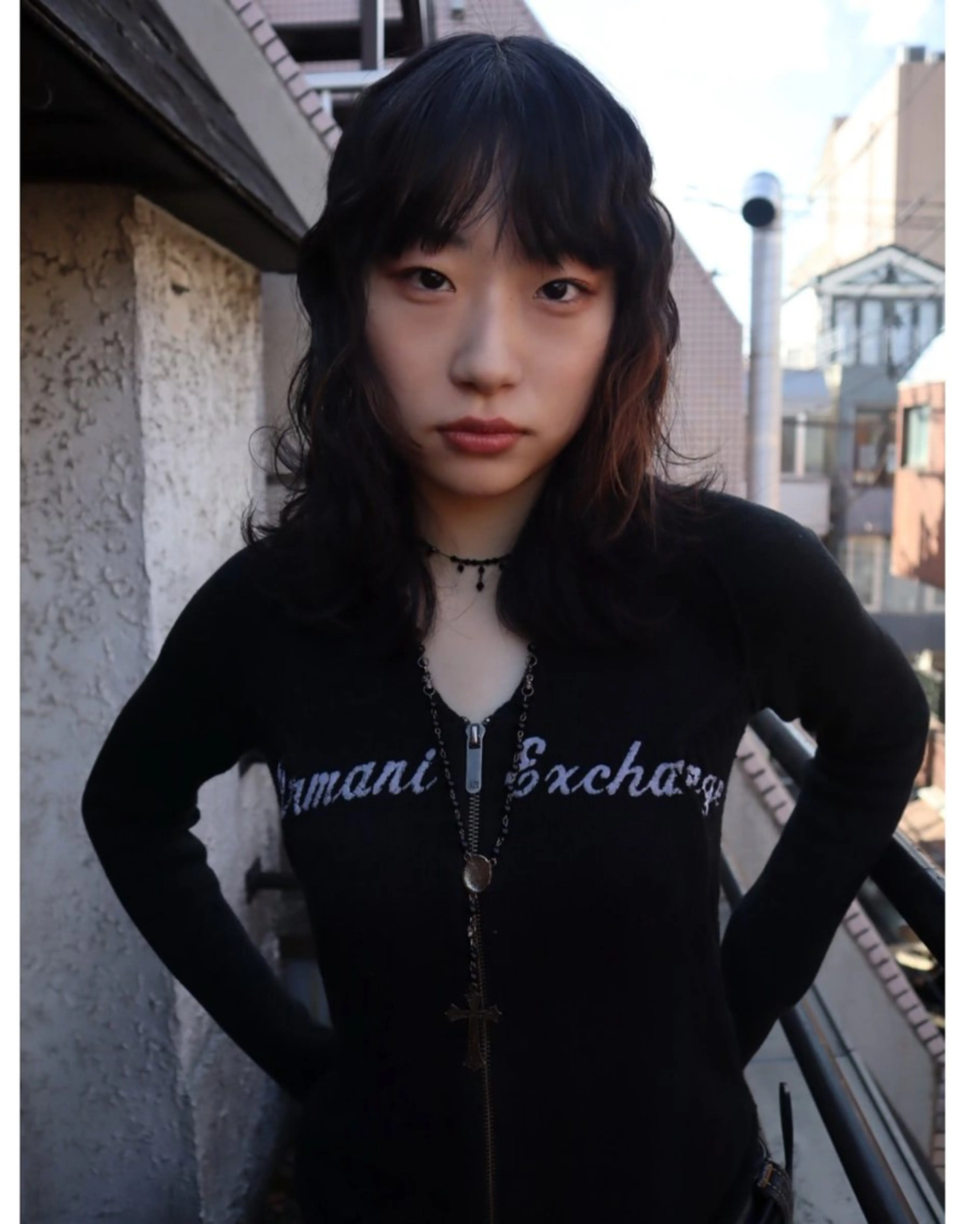 ミディアム カラー パーマ 金尾 凜のヘアスタイル