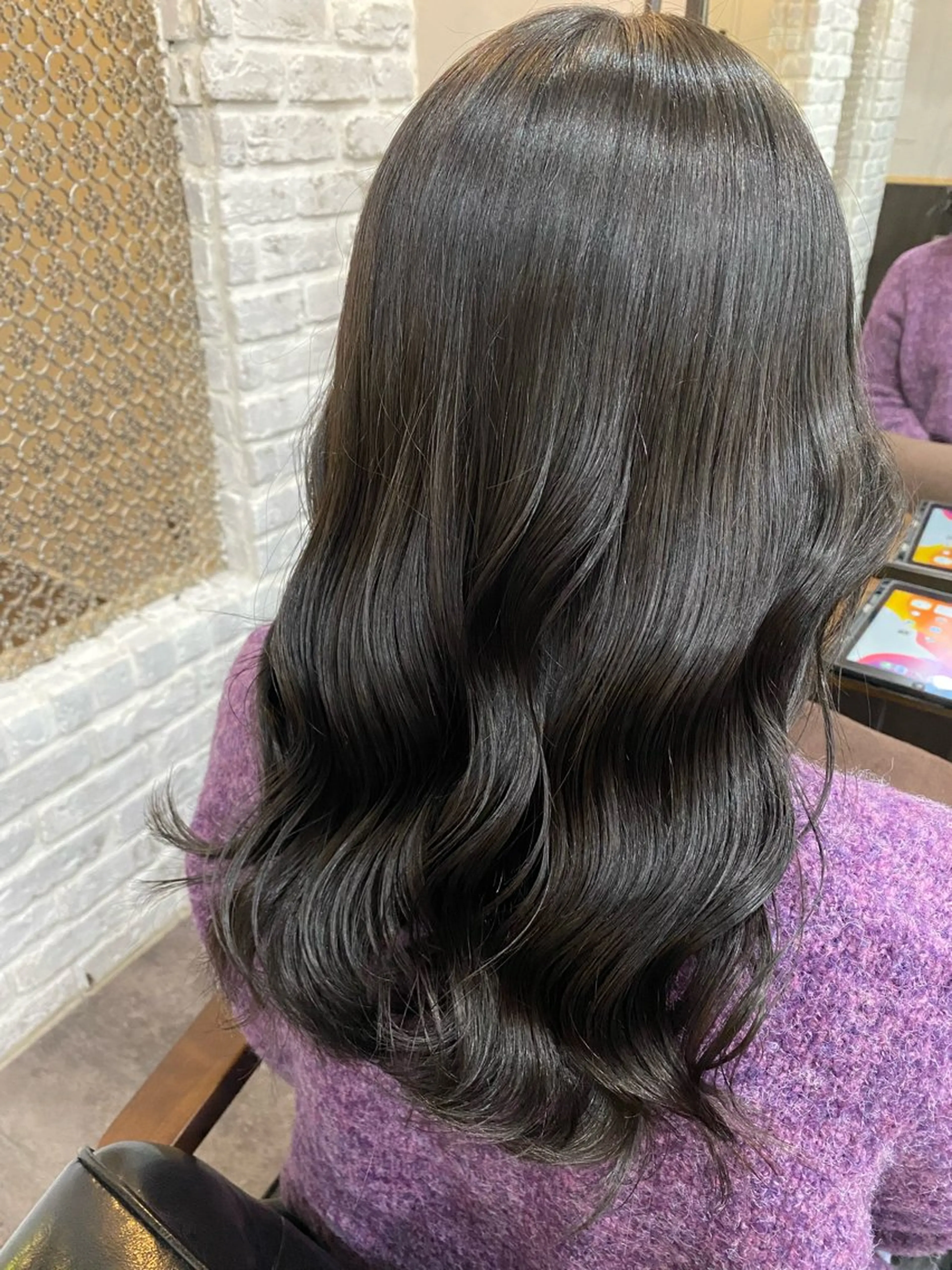 ロング カラー グレージュ カット ヘアカラー トリートメント 🦄🩵YUNA 🩵🦄のヘアスタイル