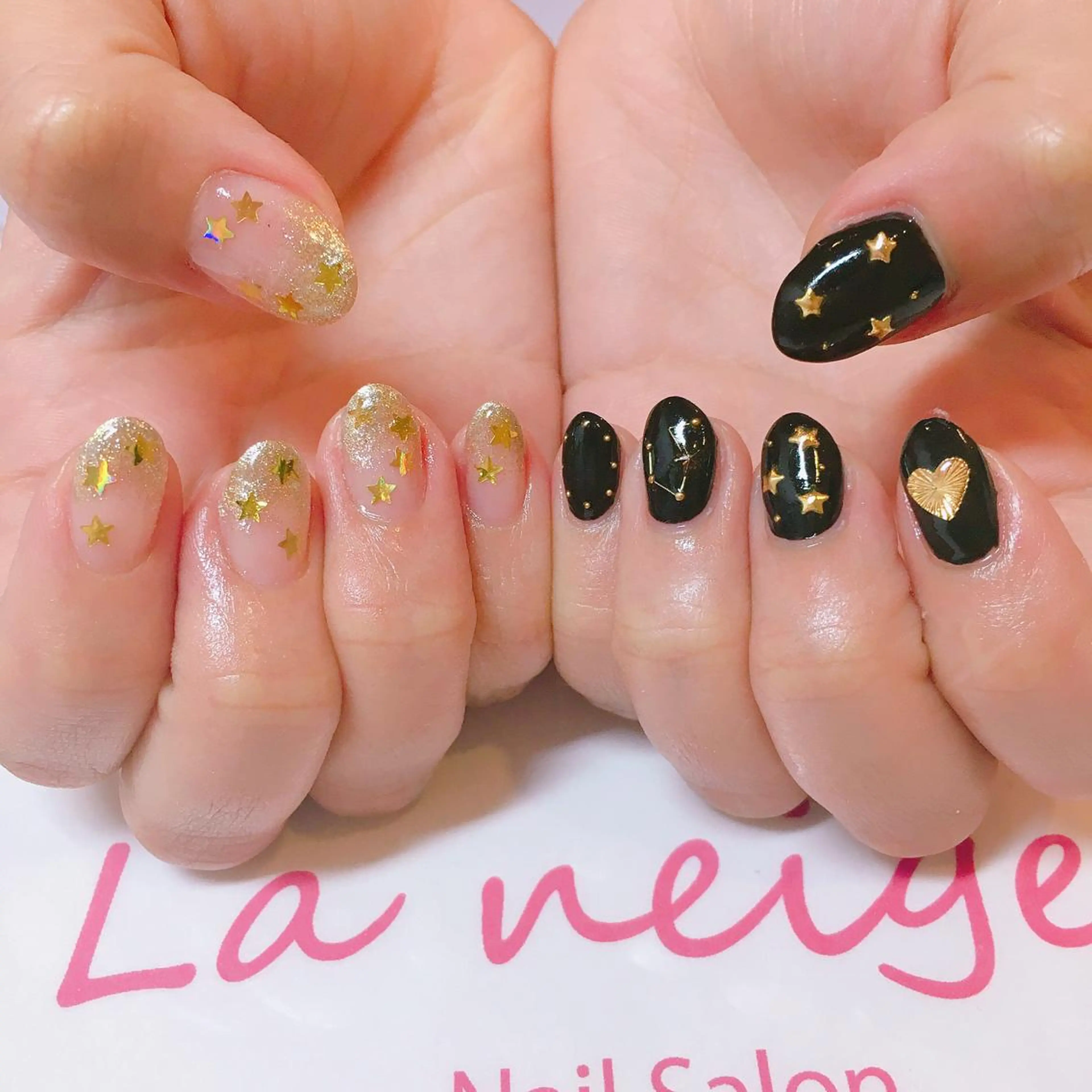 ネイル ハート La neige* yuki 🥯🍑のネイルデザイン