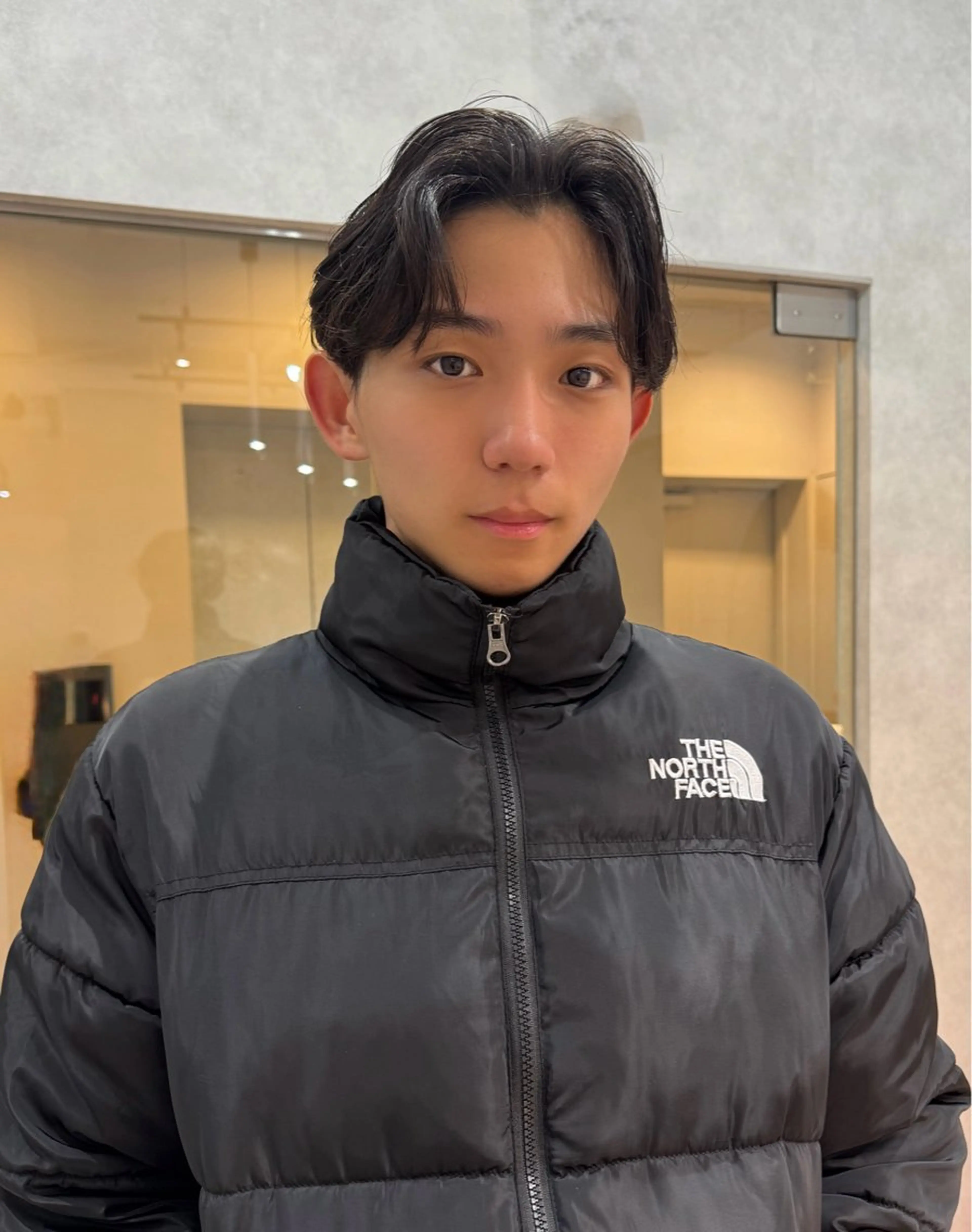 メンズ センターパート カット パーマ mahoメンズ/韓国 🦋ハイトーンのヘアスタイル