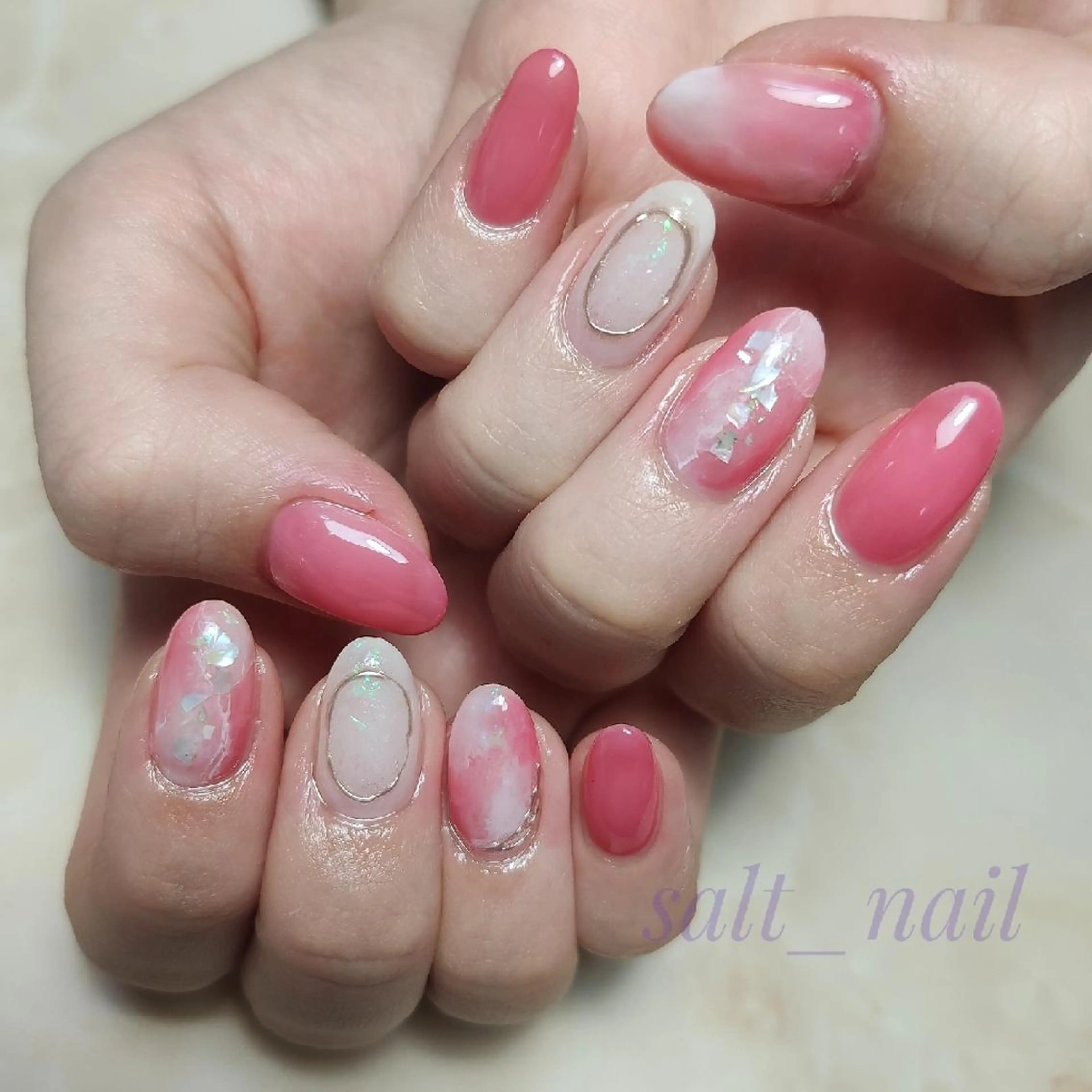 ネイル ニュアンスネイル ハンドネイル 個人サロン saltnailのネイルデザイン