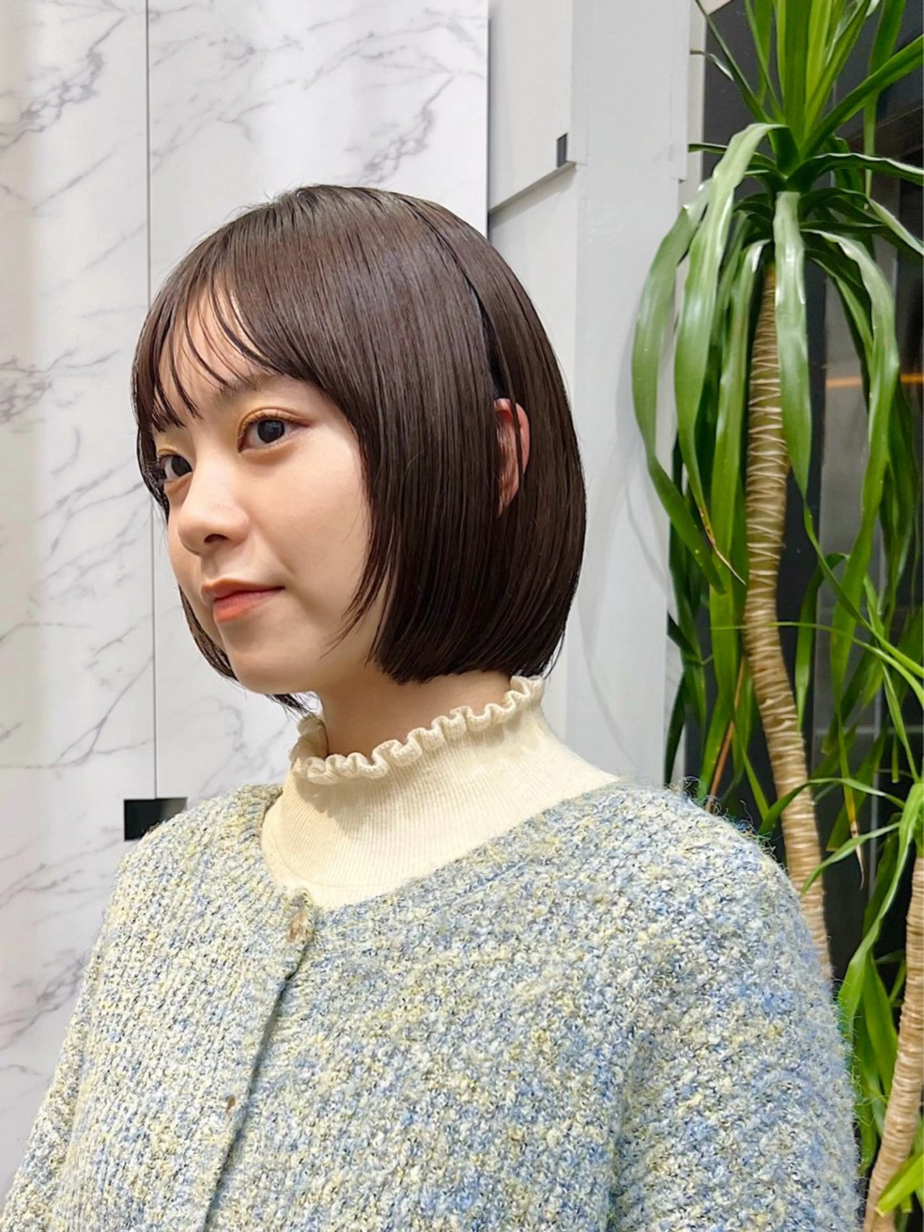 ショート カラー パーマ ボブ カット ヘアカラー momoka /ショート/ボブのヘアスタイル