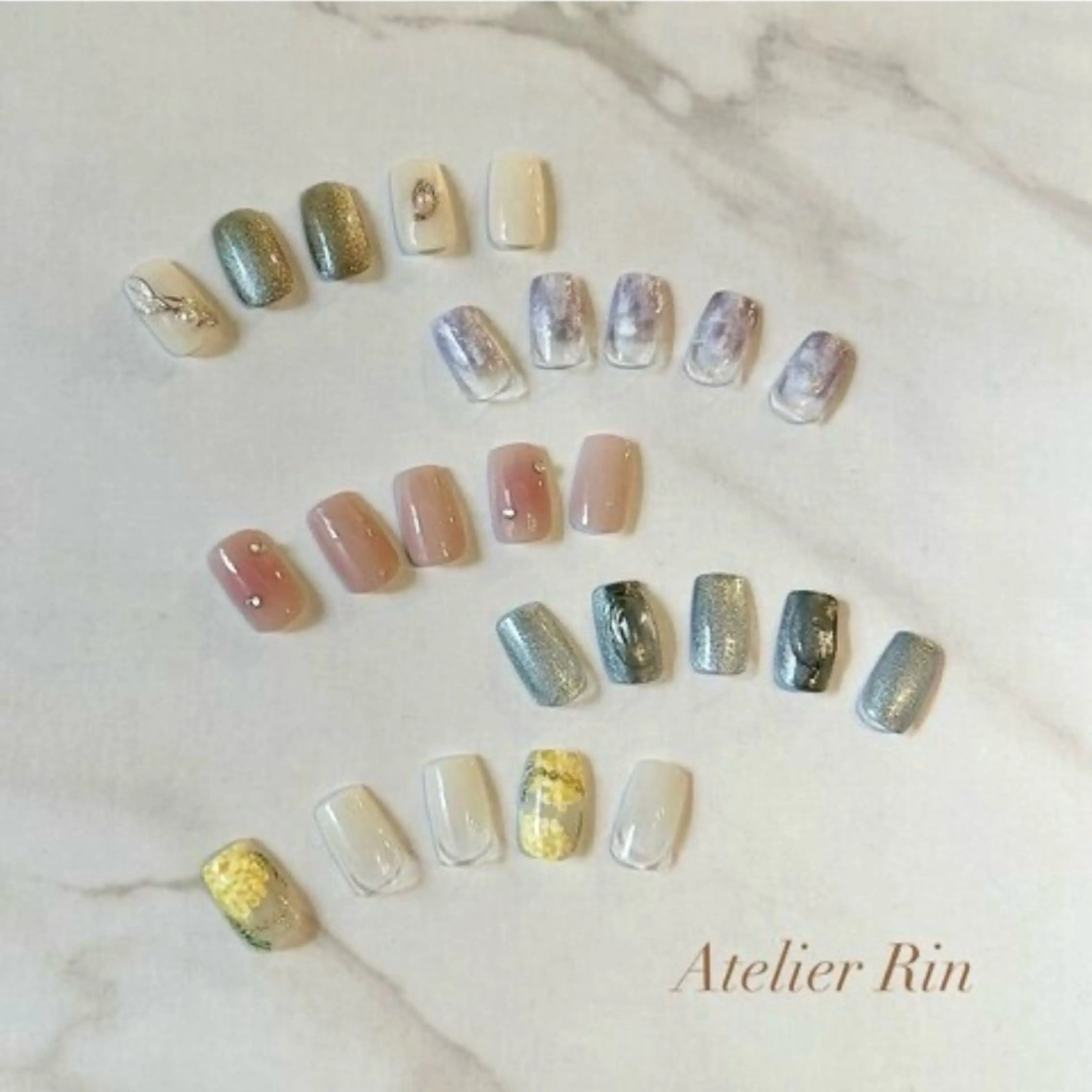 12種類から選べる♡月替わり定額デザイン【2本アート】の写真