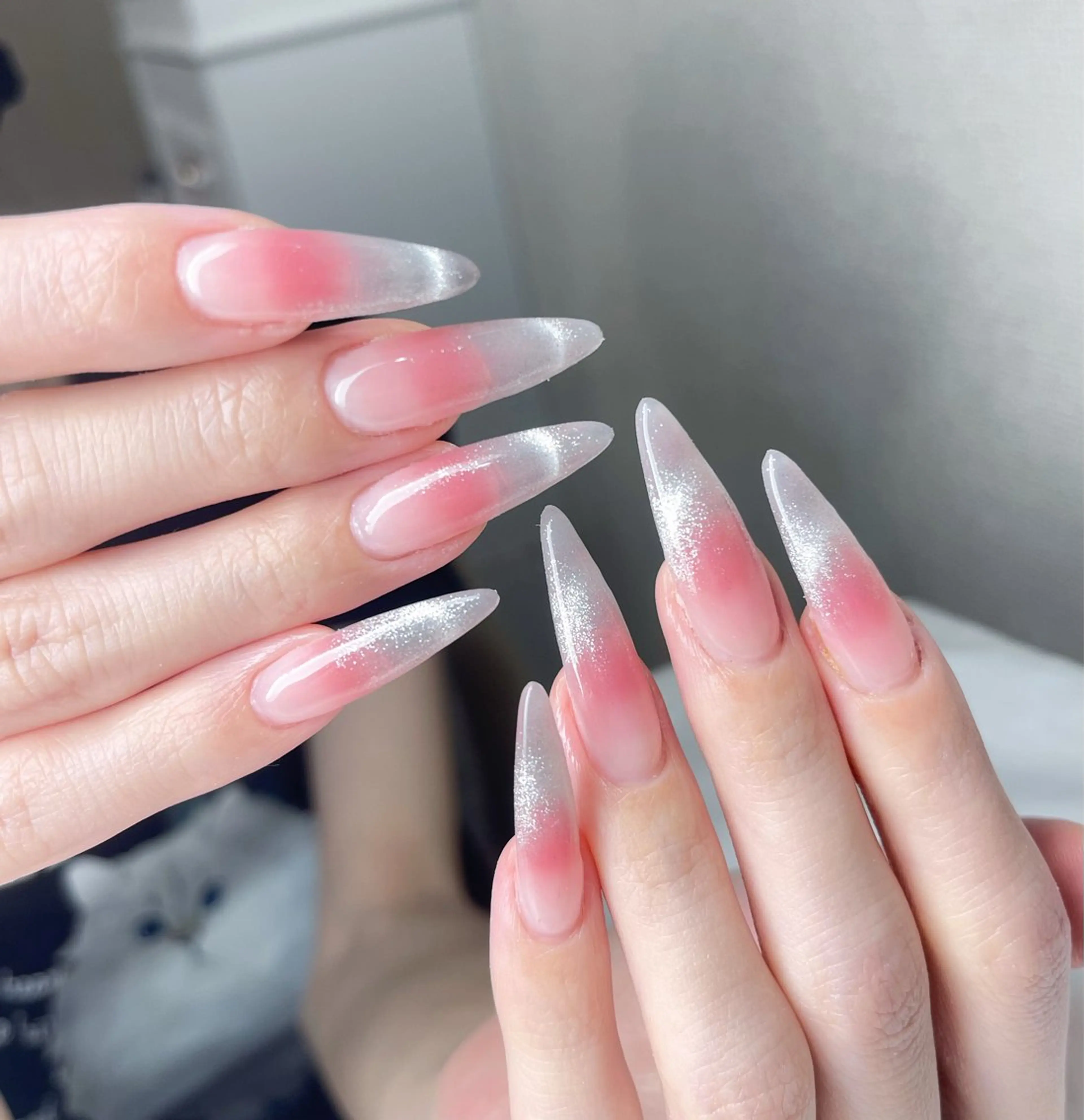 ネイル チークネイル フットネイル フレンチネイル グラデーション キラキラネイル Lina nailのネイルデザイン