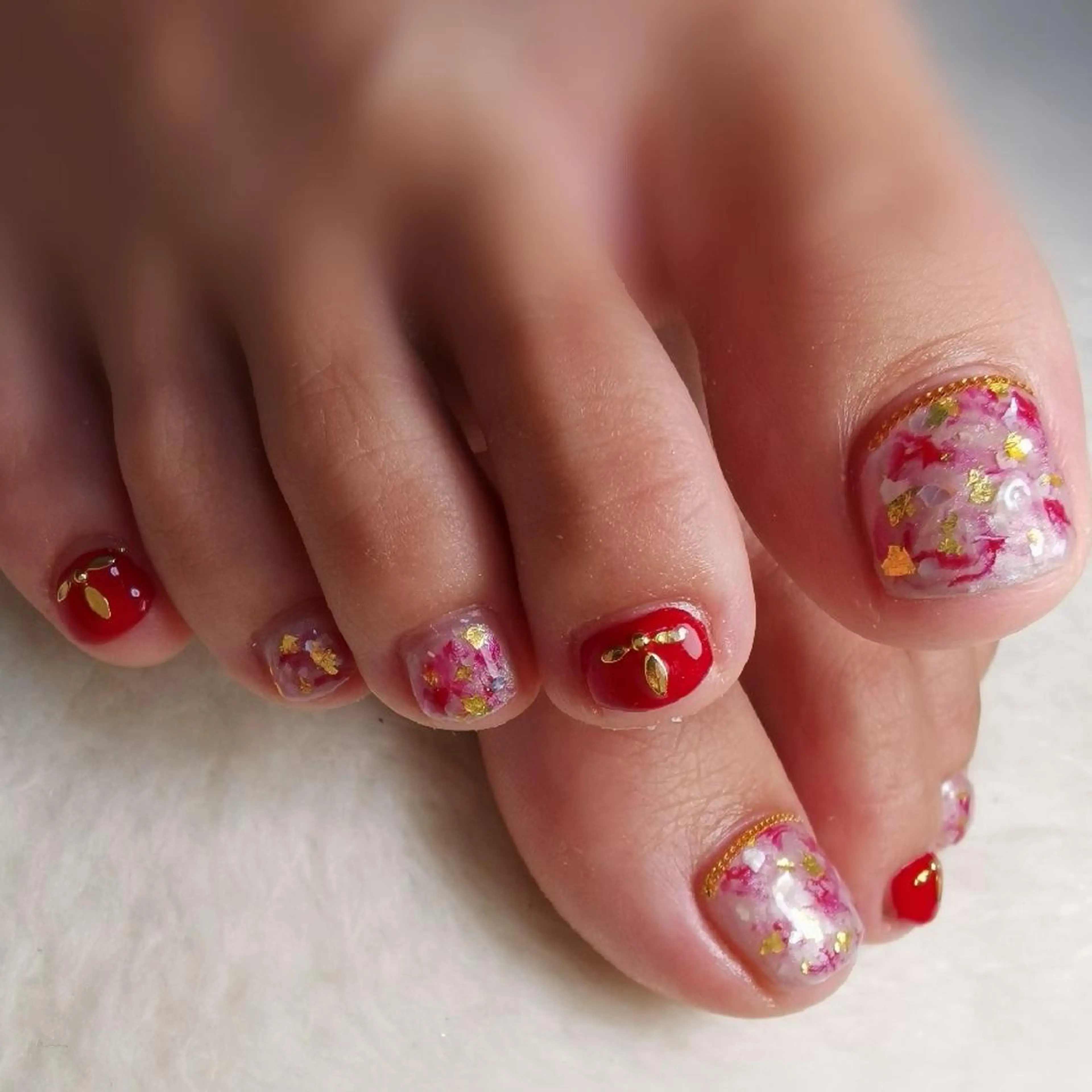 ネイル 持ち込み フットネイル reve あやののネイルデザイン