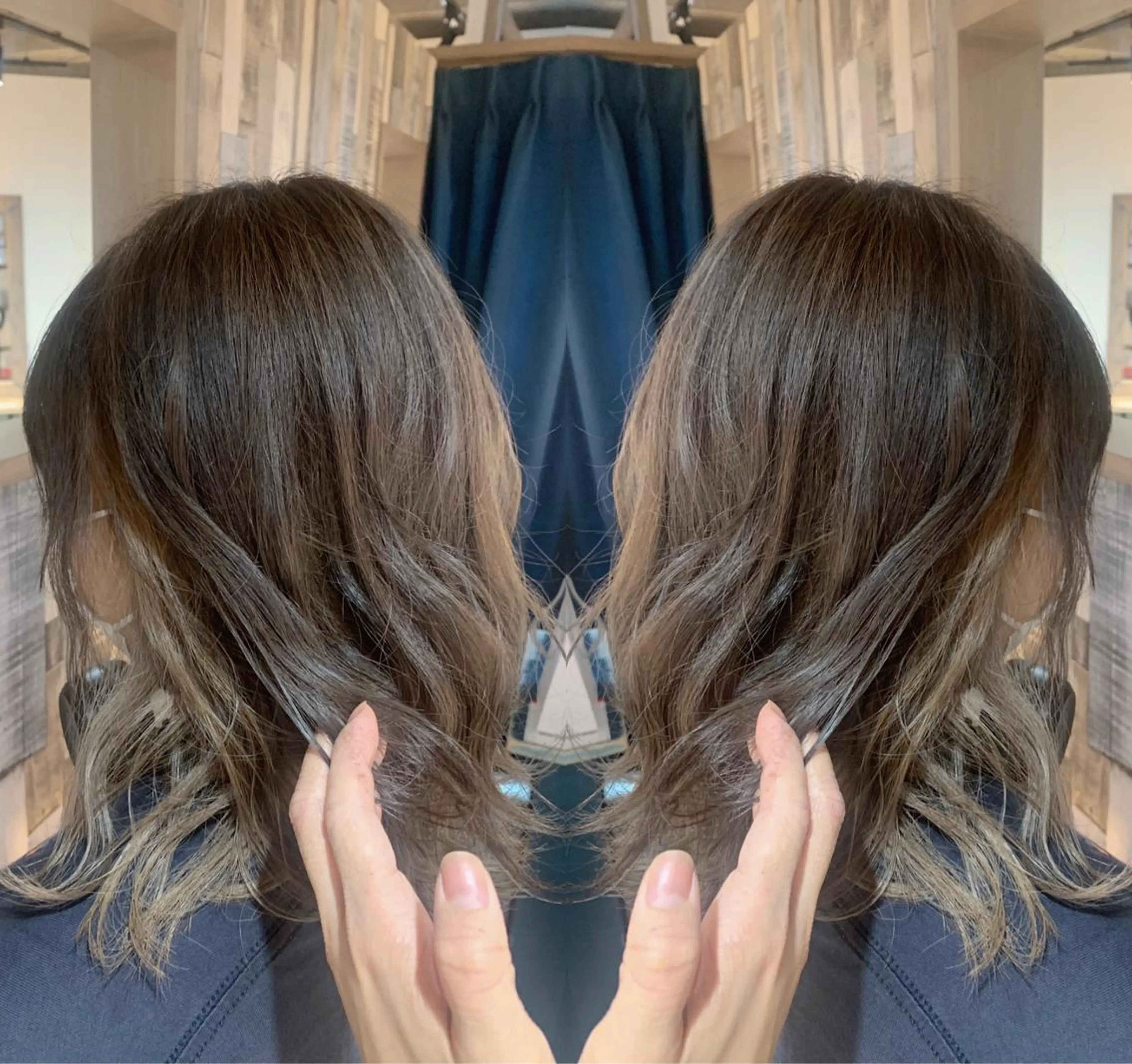 ミディアム カラー グレージュ 韓国🇰🇷 ✂︎hair 内田愛のヘアスタイル