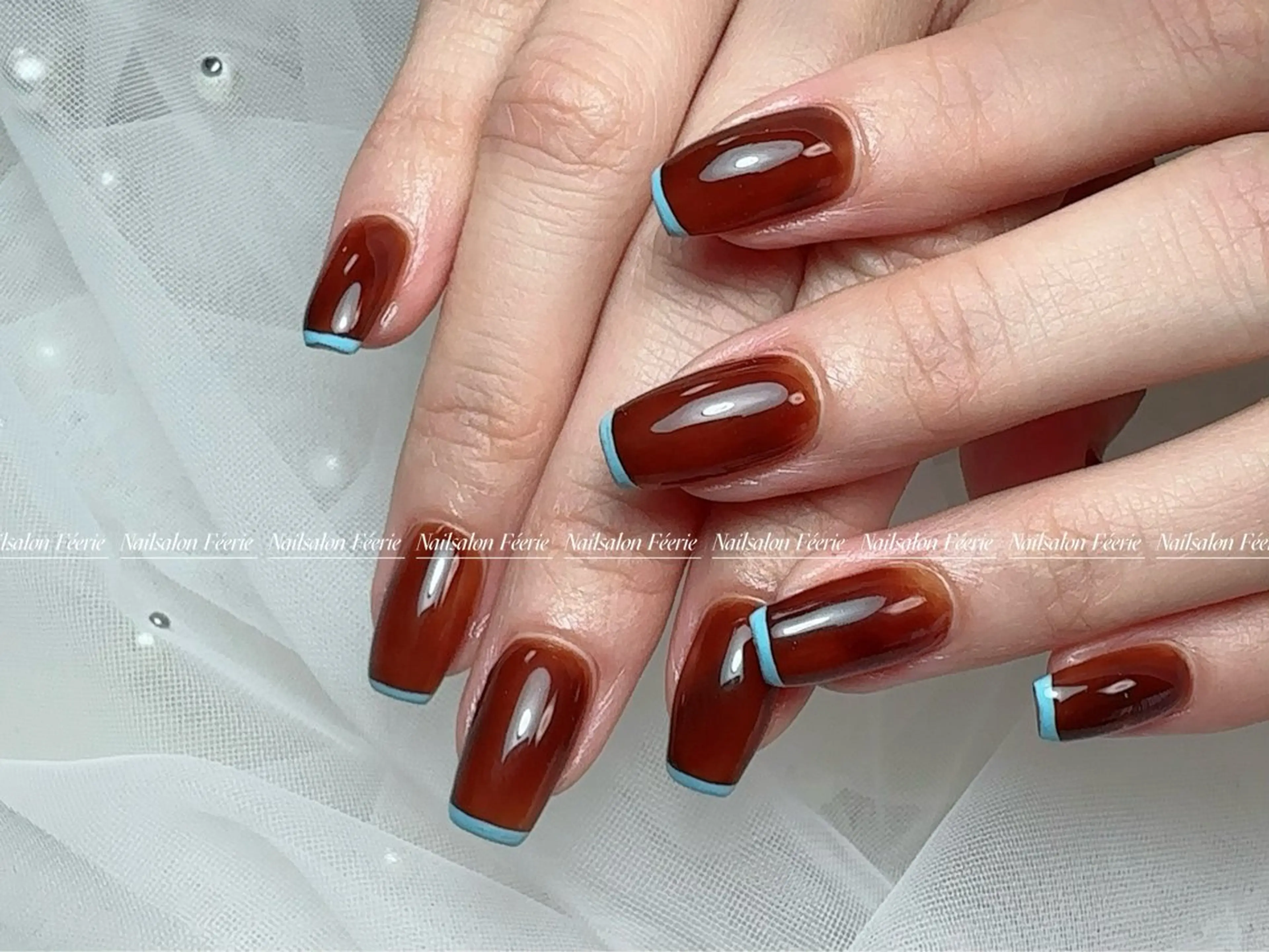 ネイル 成人式 長さ出し フットネイル フレンチネイル ジェルネイル ハンドネイル ハンドケア nail salon Feerieのネイルデザイン