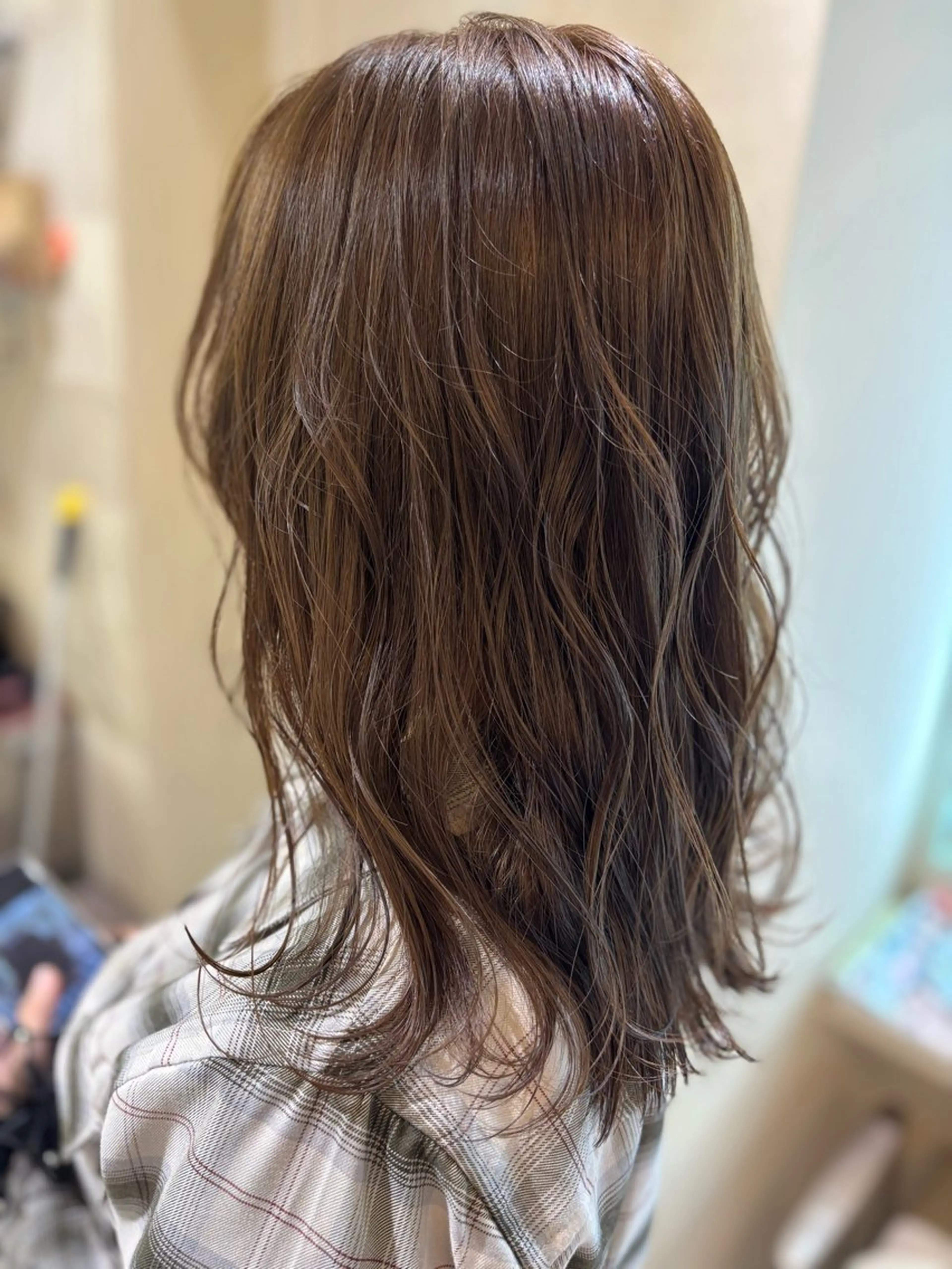 セミロング カット ヘアカラー トリートメント 🌟髪質改善ケアカラ ー美髪縮毛矯正y🌟のヘアスタイル